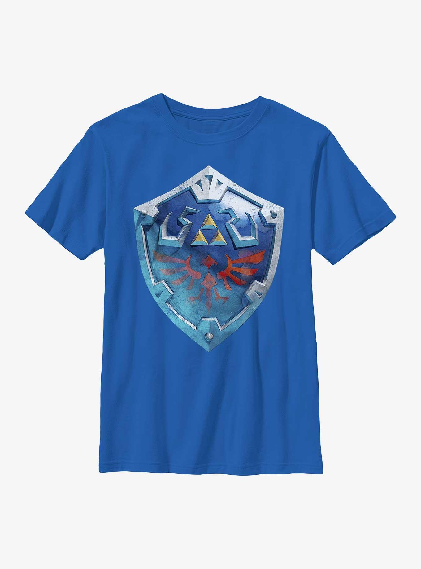 The Legend Of Zelda Skyward Shield Youth T-Shirt, , hi-res