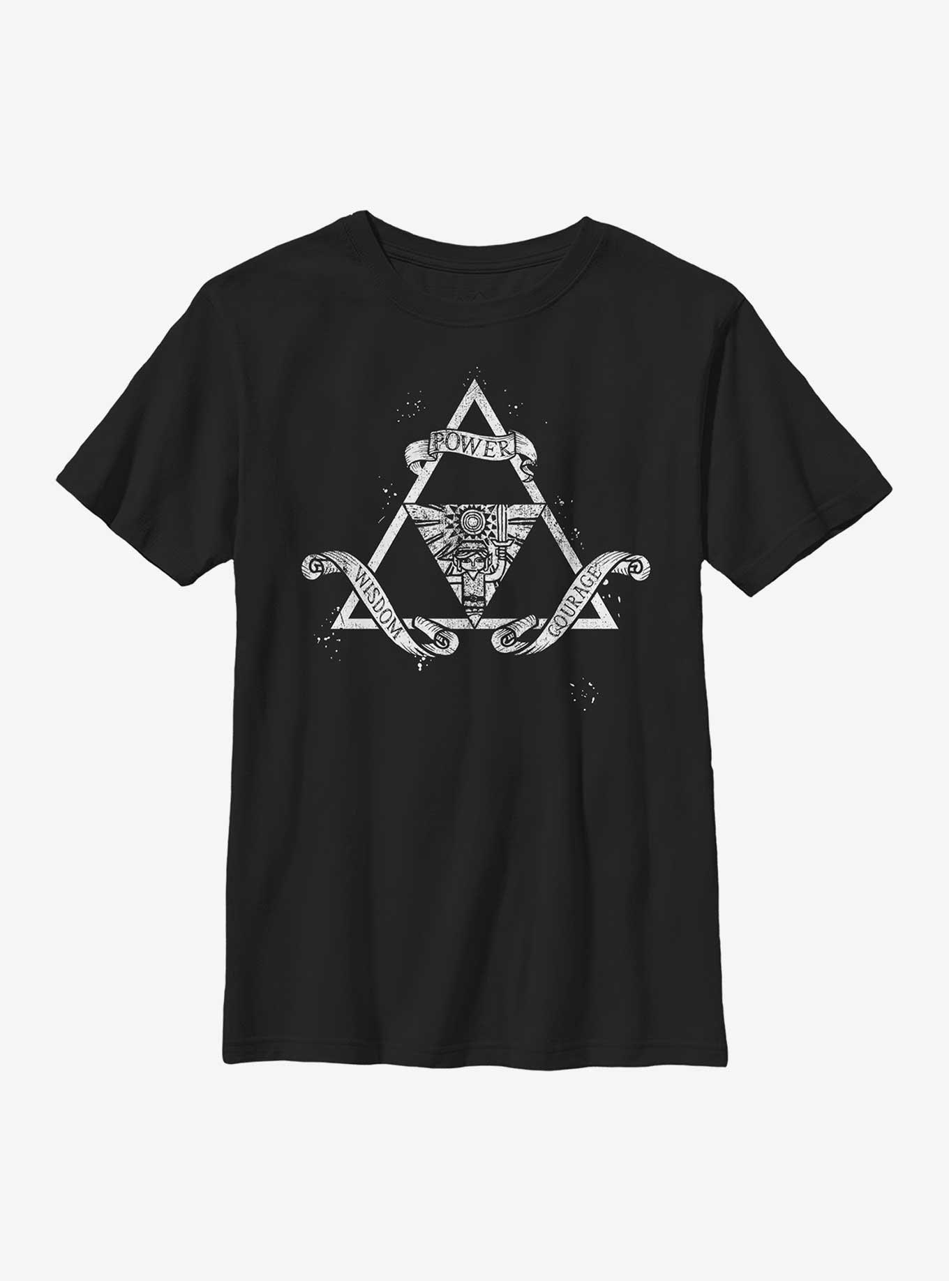 The Legend Of Zelda Power Courage Wisdom Youth T-Shirt, , hi-res