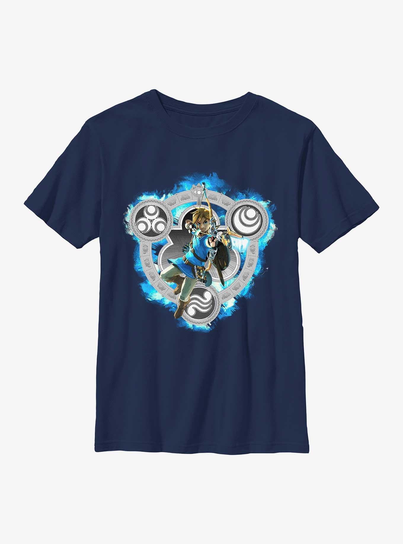 The Legend Of Zelda Wild Noir Youth T-Shirt, NAVY, hi-res