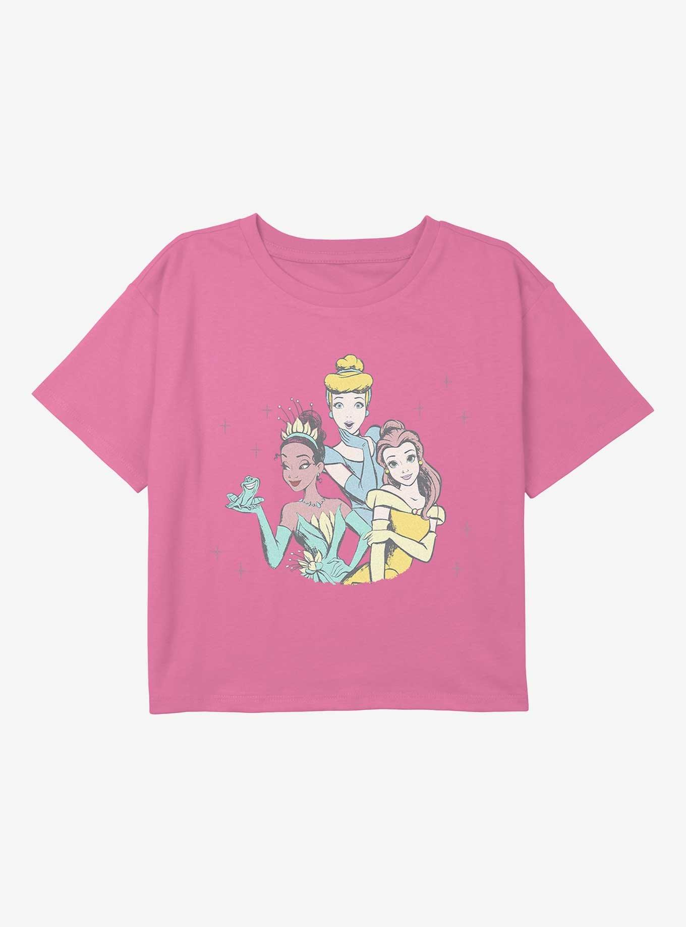 Disney Princesses Three Princess Friends Youth Girls Boxy T-Shirt, , hi-res