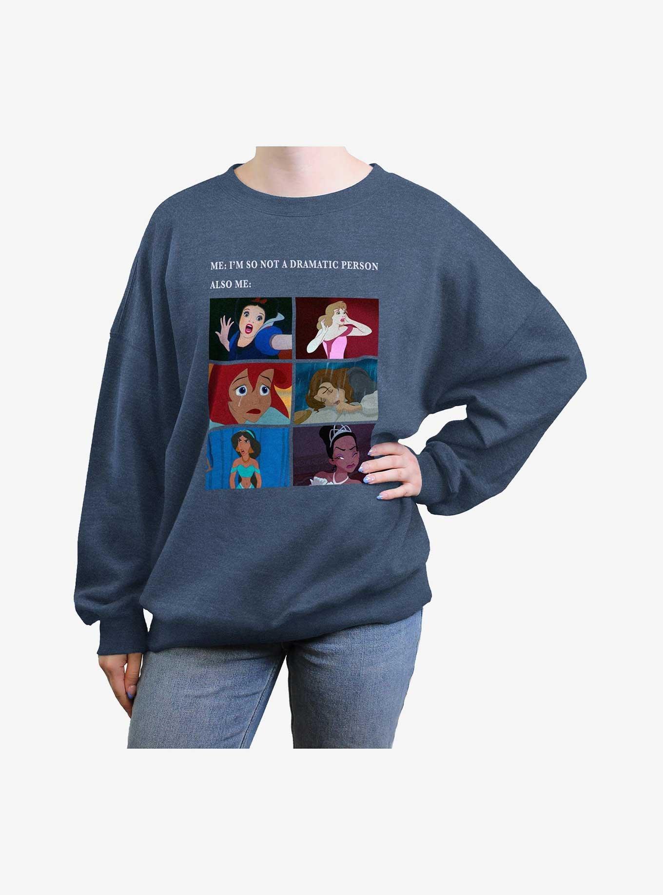Disney Princesses Princess Drama Meme Womens Oversized Sweatshirt, , hi-res