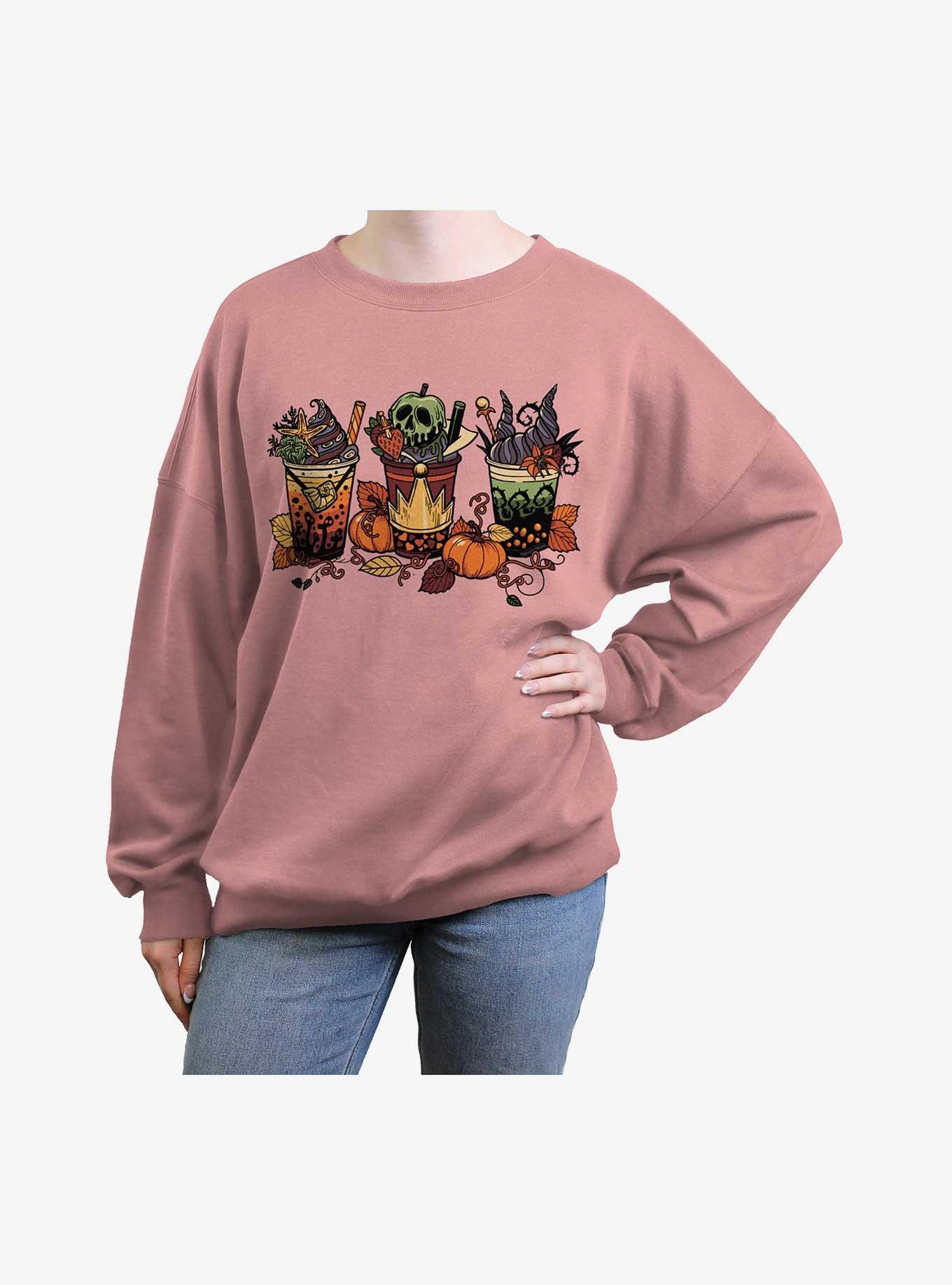 Disney Villains Villain Fall Drinks Womens Oversized Sweatshirt, , hi-res