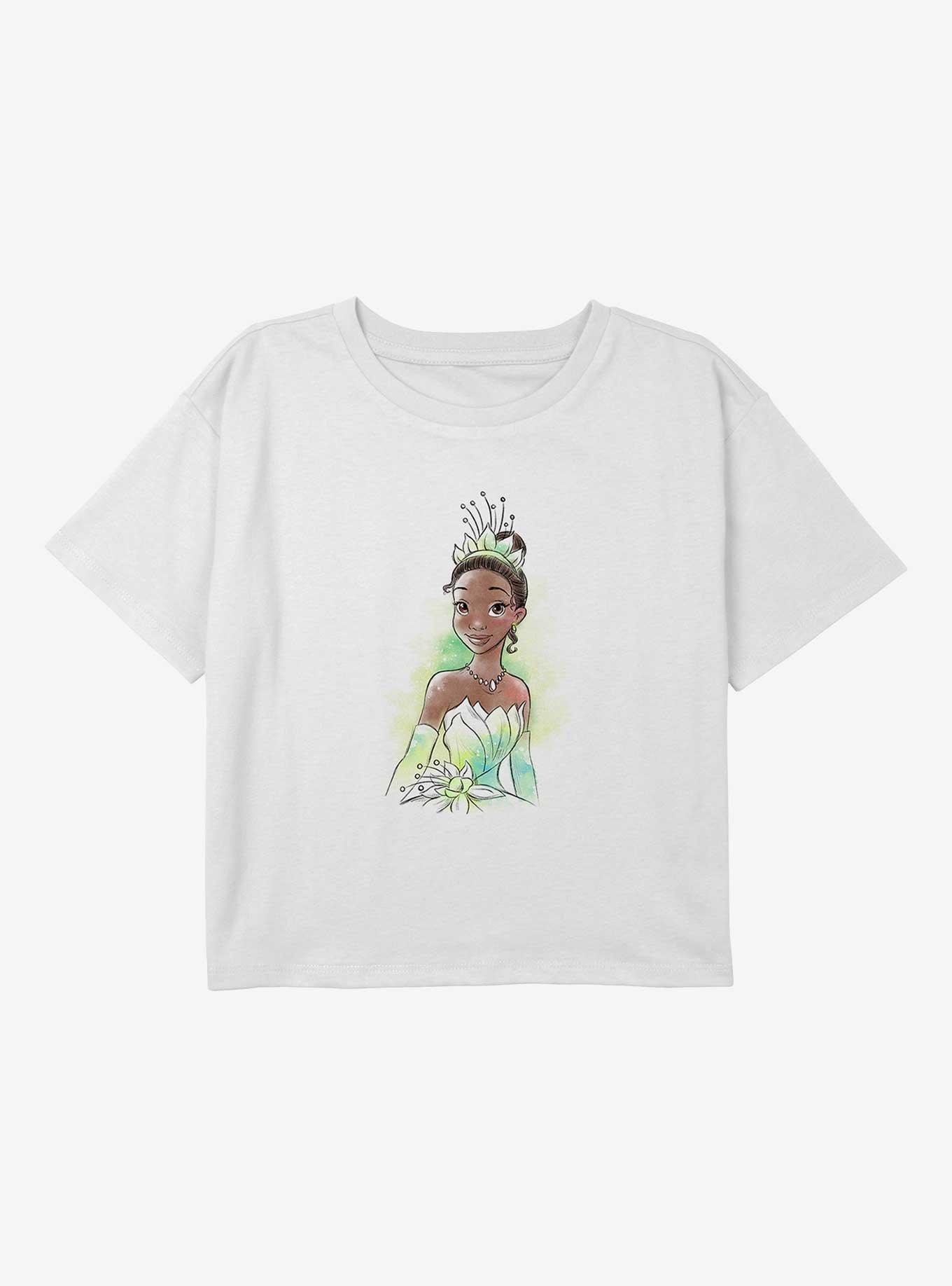 Disney The Princess And The Frog Tiana Sketch Youth Girls Boxy T-Shirt, , hi-res