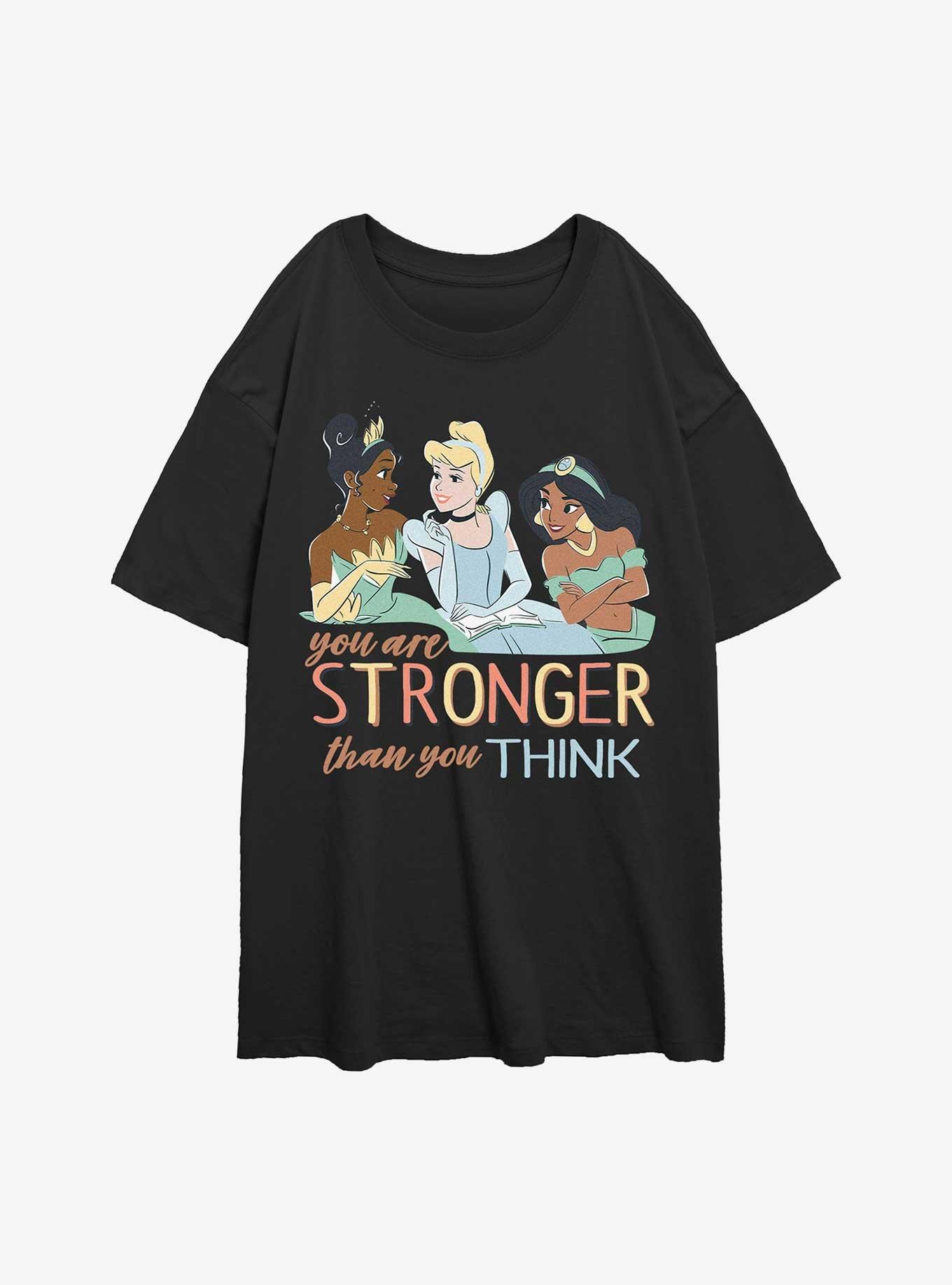 Disney Princesses Strong Girls Womens Oversized T-Shirt