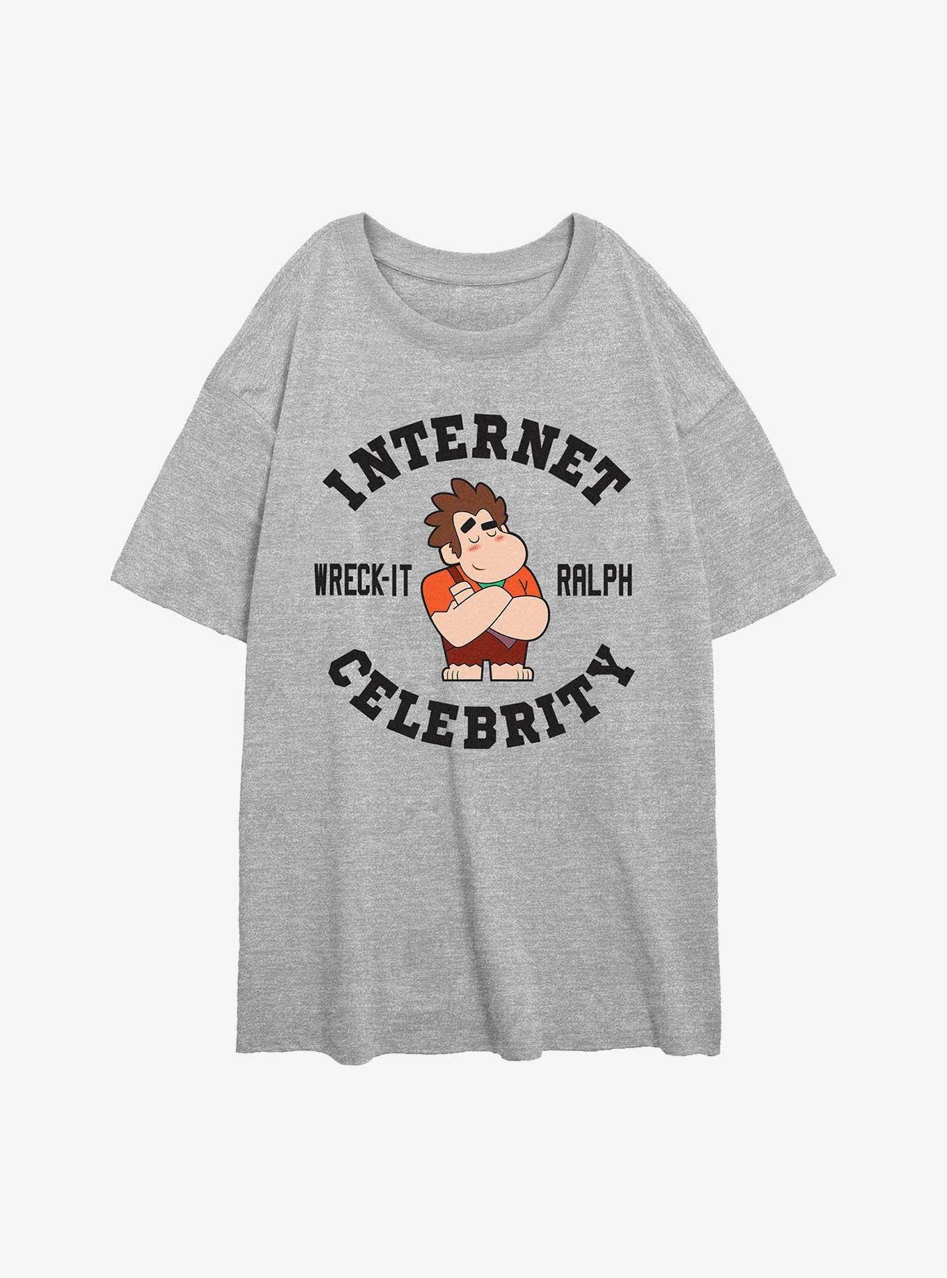 Disney Wreck It Ralph Internet Celebrity Collegiate Womens Oversized T-Shirt, , hi-res