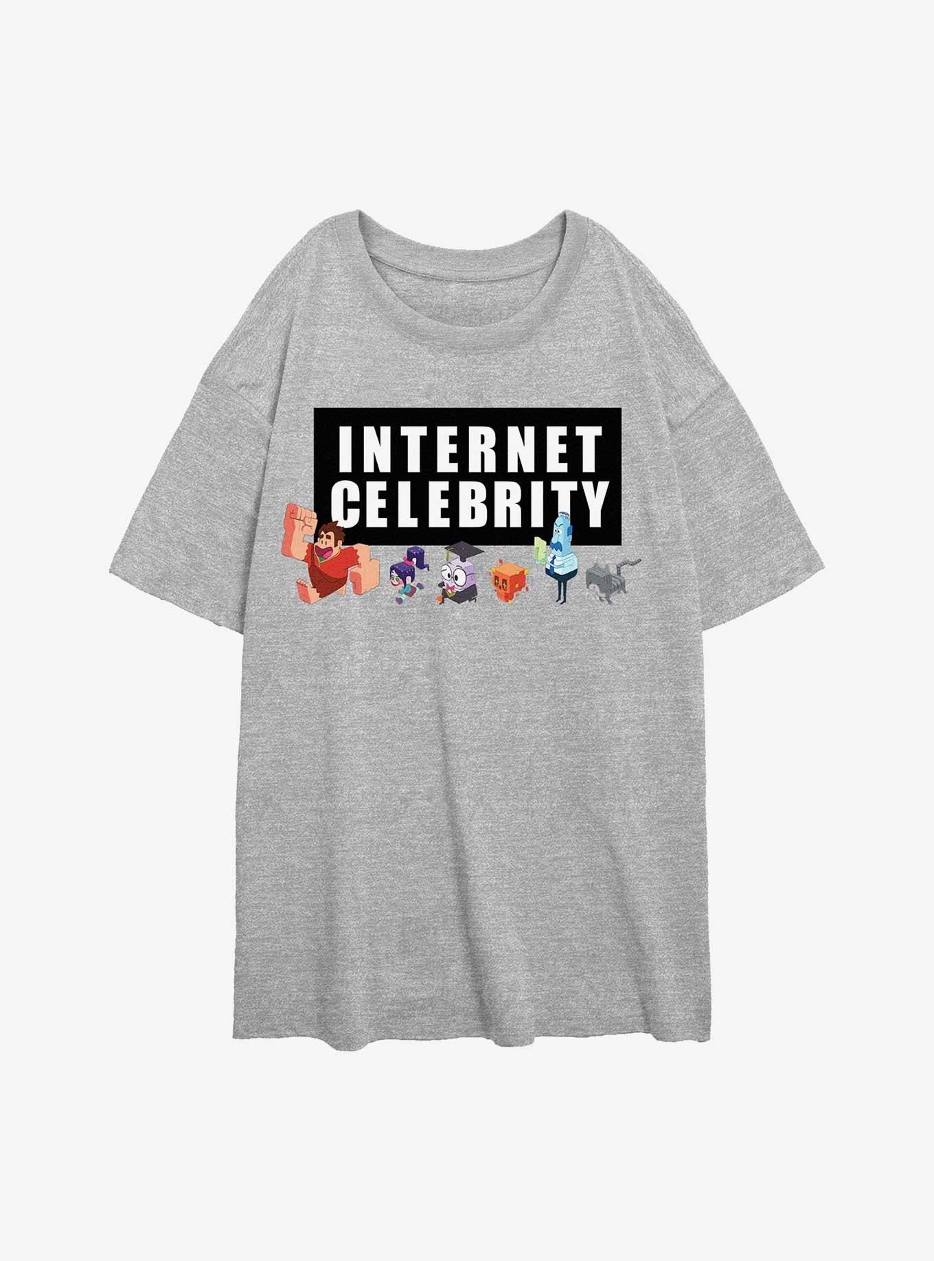 Disney Wreck It Ralph Internet Celebrity Womens Oversized T-Shirt, ATH HTR, hi-res