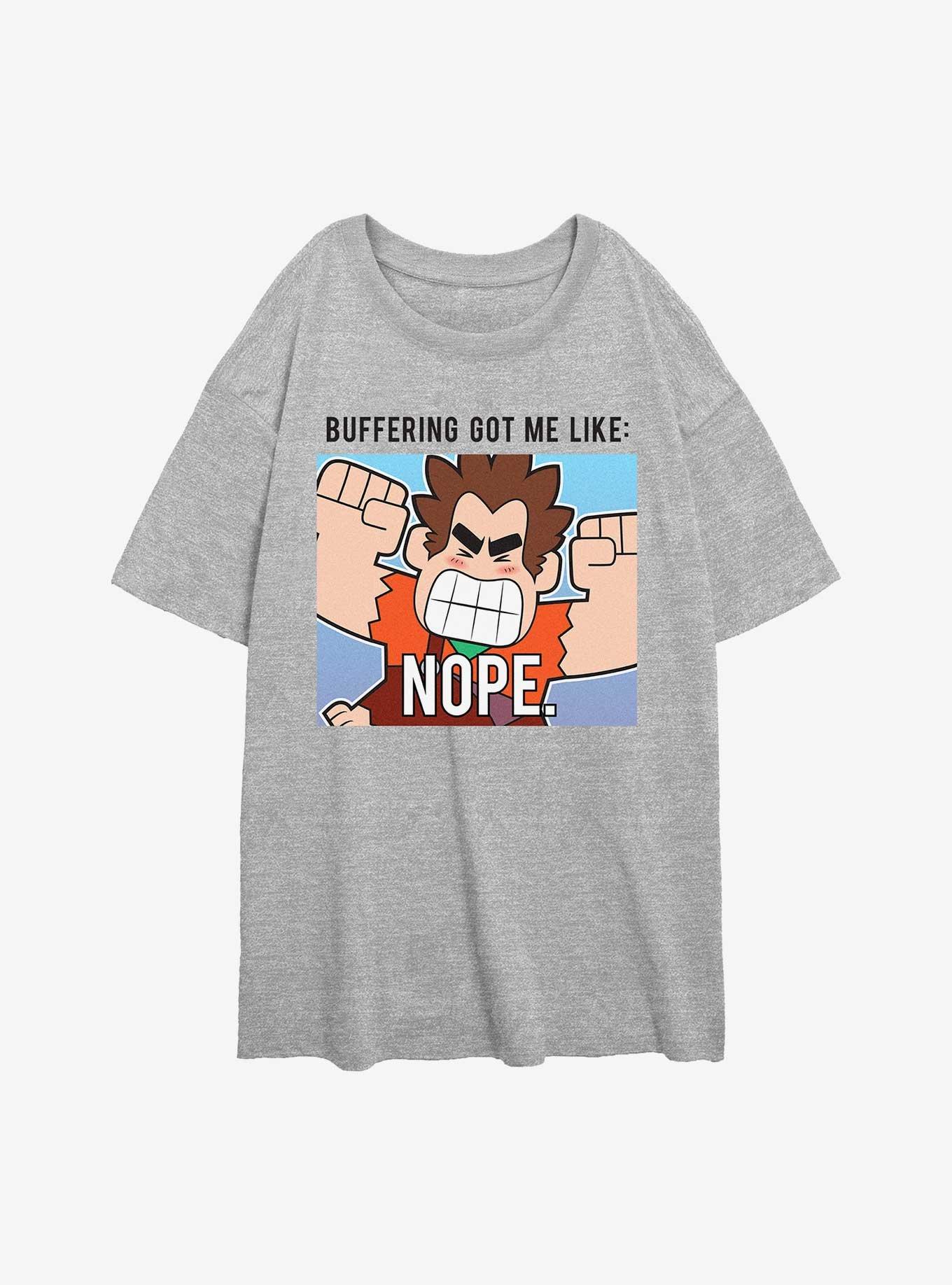 Disney Wreck It Ralph Wreck Buffering Got Me Like Womens Oversized T-Shirt, , hi-res