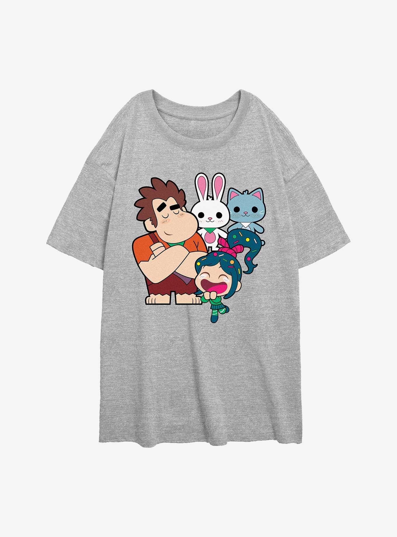 Disney Wreck It Ralph Wreck It Group Womens Oversized T-Shirt, , hi-res