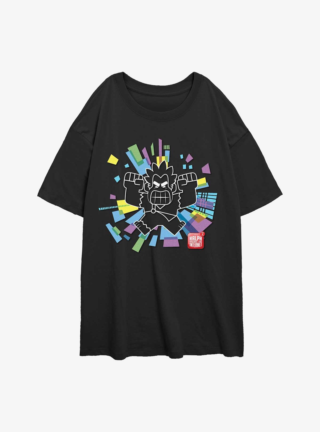 Disney Wreck It Ralph Wreck It Internet Womens Oversized T-Shirt, , hi-res