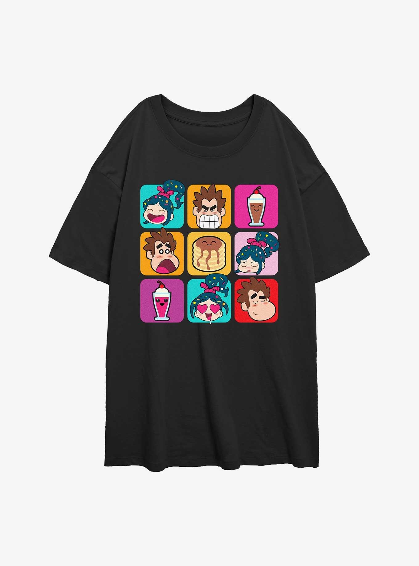 Disney Wreck It Ralph Wreck It Pop Grid Womens Oversized T-Shirt, , hi-res