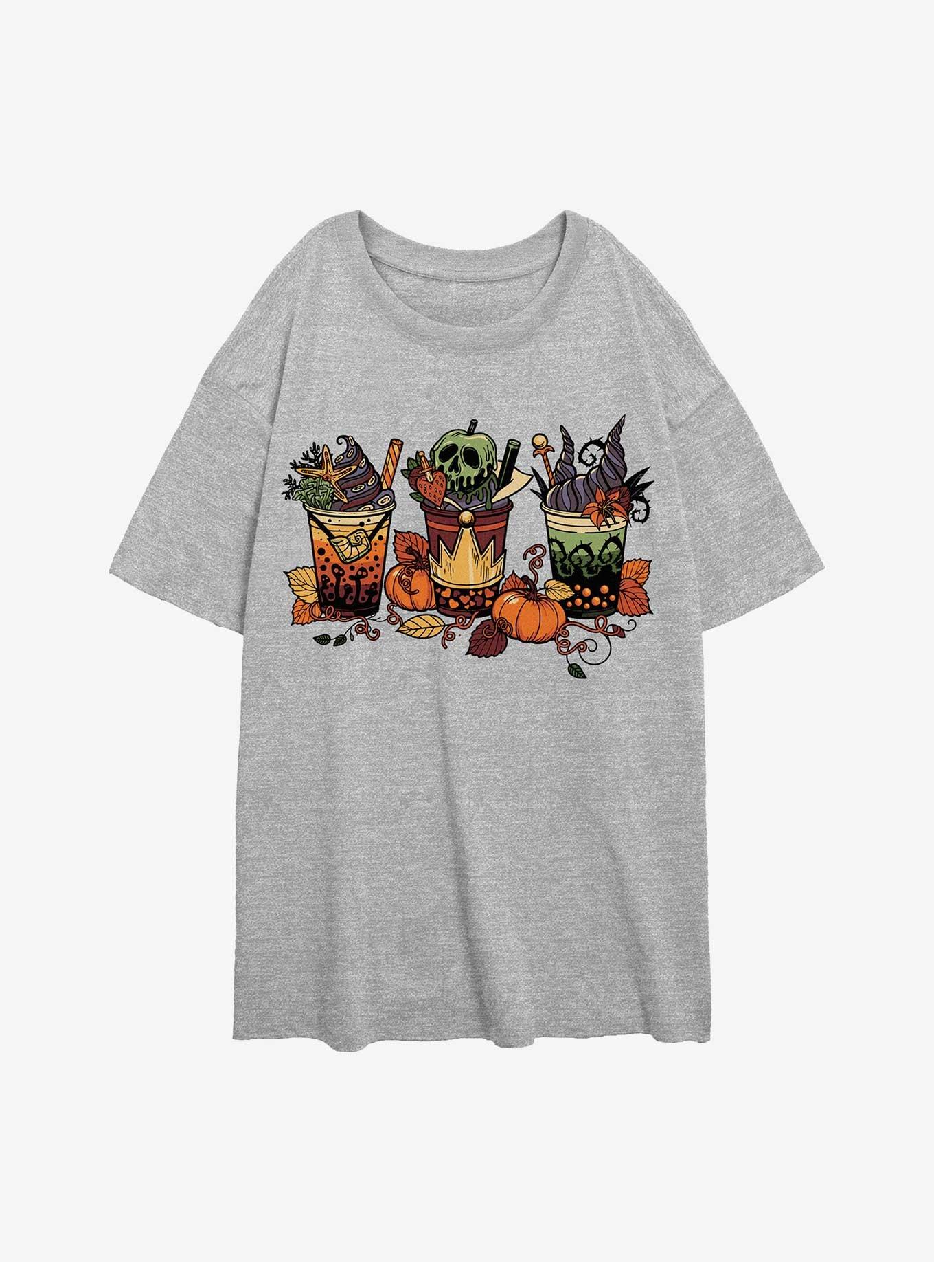 Disney Villains Villain Fall Drinks Womens Oversized T-Shirt, , hi-res