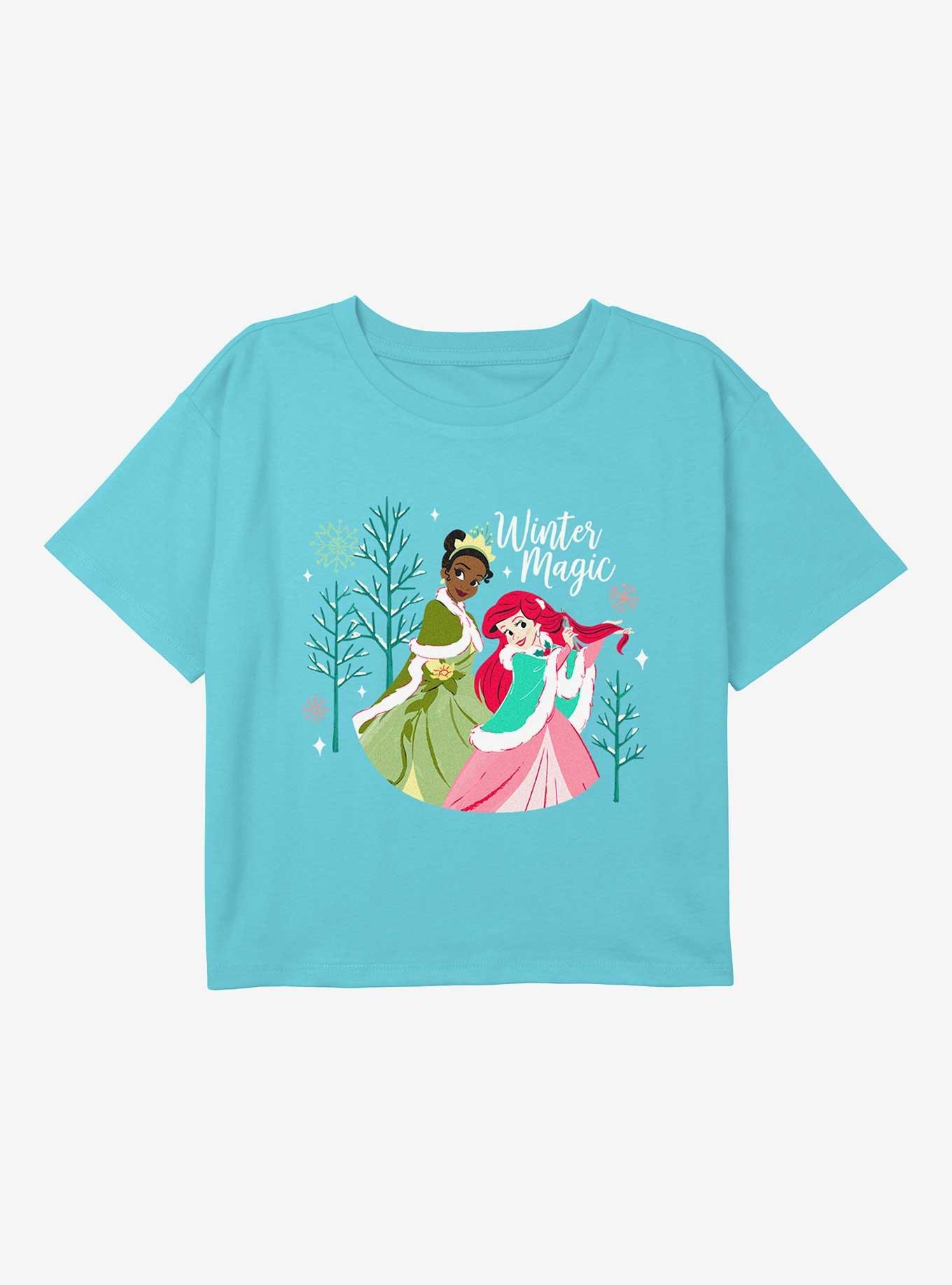 Disney Princesses Winter Magic Youth Girls Boxy T-Shirt, , hi-res