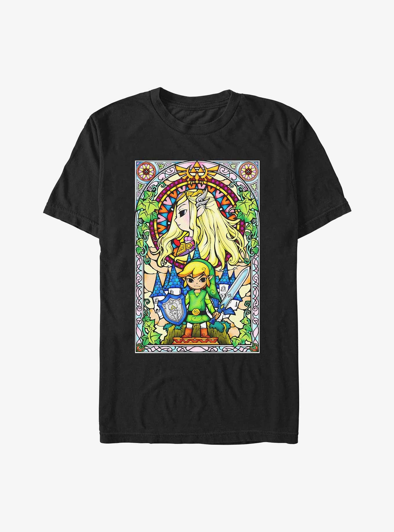 The Legend Of Zelda Stained Glass Force T-Shirt, , hi-res