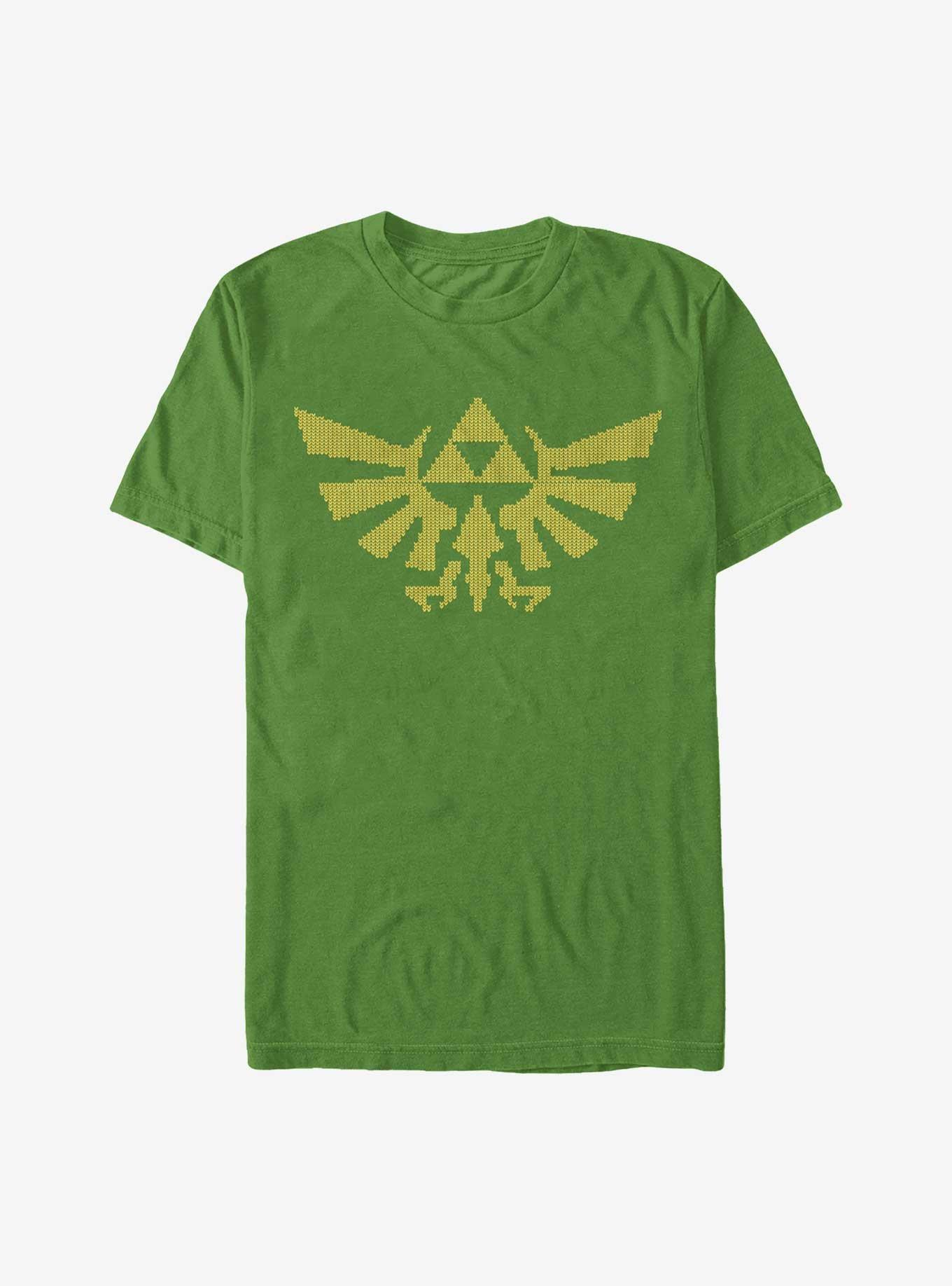 The Legend Of Zelda Ugly Sweater Pattern Stitch Triforce T-Shirt, , hi-res