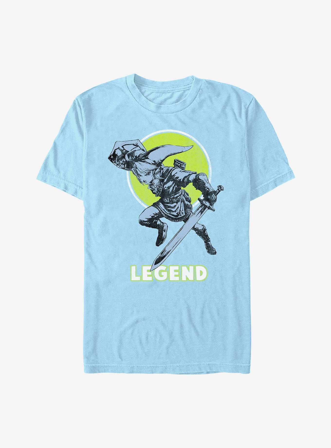 The Legend Of Zelda Link Legend T-Shirt, LT BLUE, hi-res