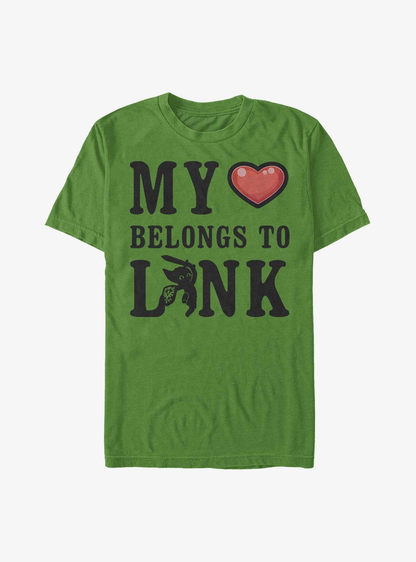 The Legend Of Zelda My Heart Belongs To Link T-Shirt, , hi-res
