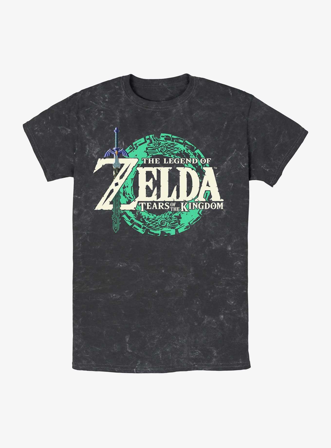The Legend Of Zelda Tears Of The Kingdom Logo Mineral Wash T-Shirt, , hi-res