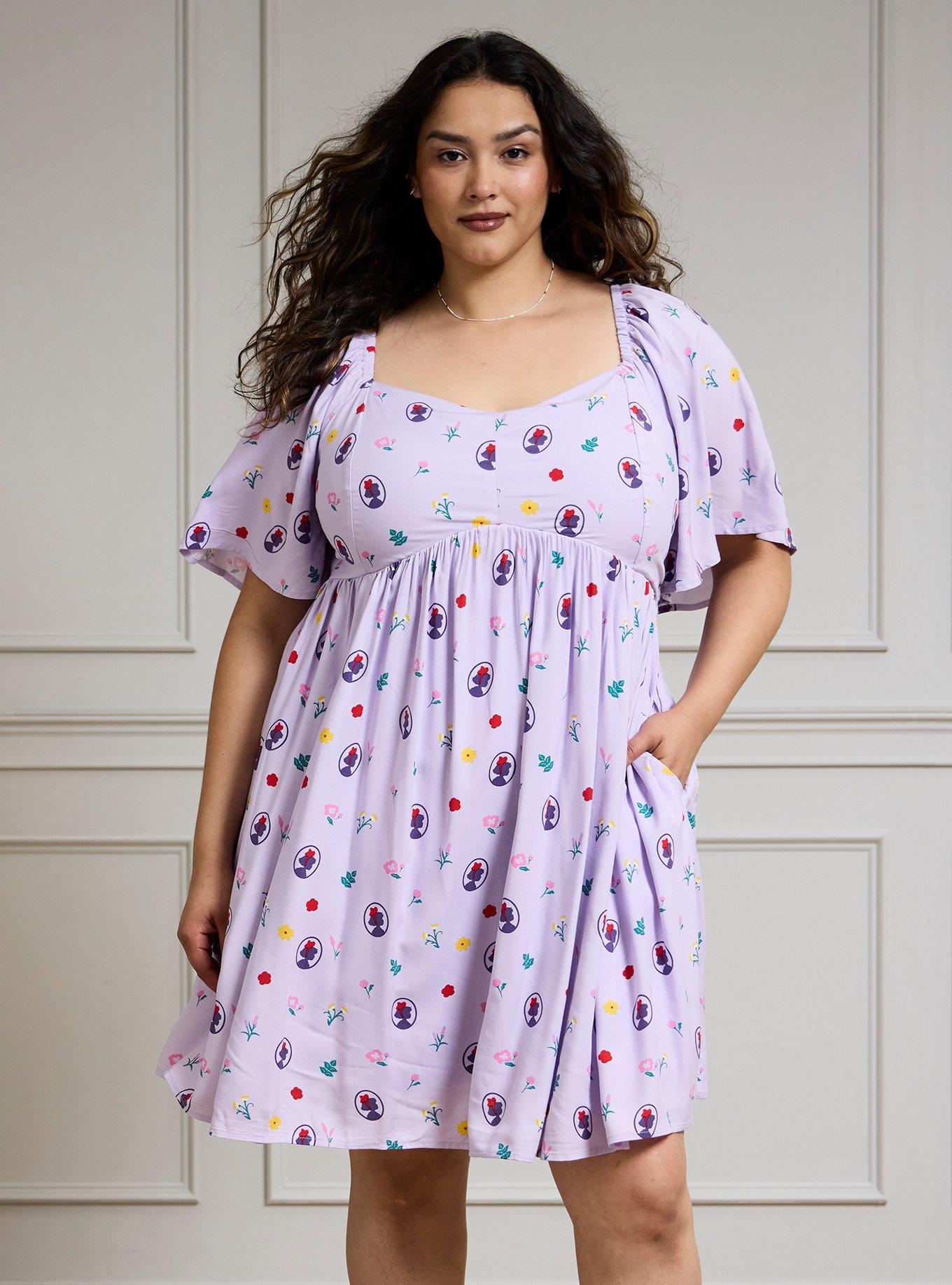 Studio Ghibli® Kiki's Delivery Service Floral Allover Print Plus Size Smock Dress - BoxLunch Exclusive, , hi-res