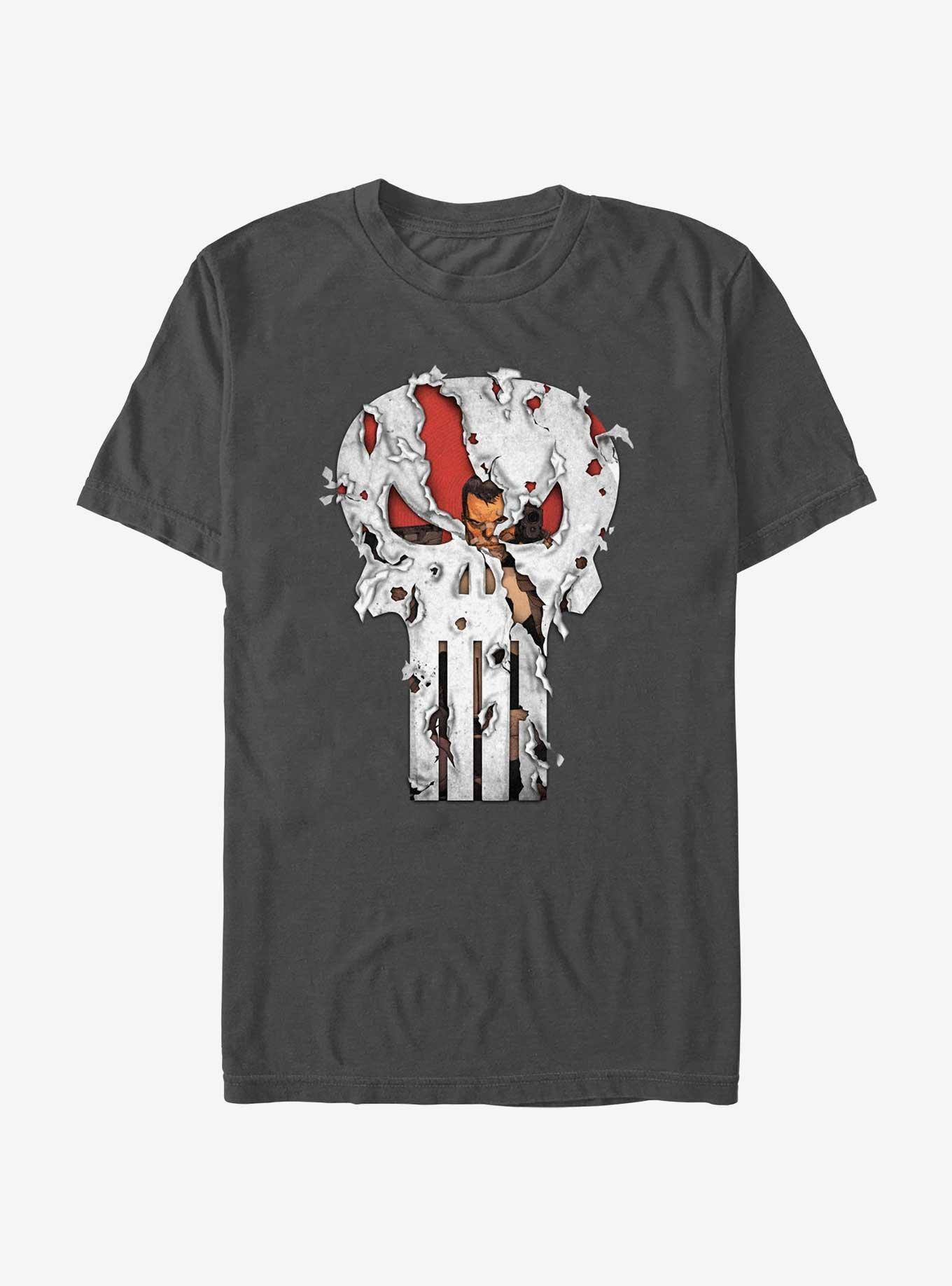 Marvel Punisher Shoot T-Shirt, CHARCOAL, hi-res