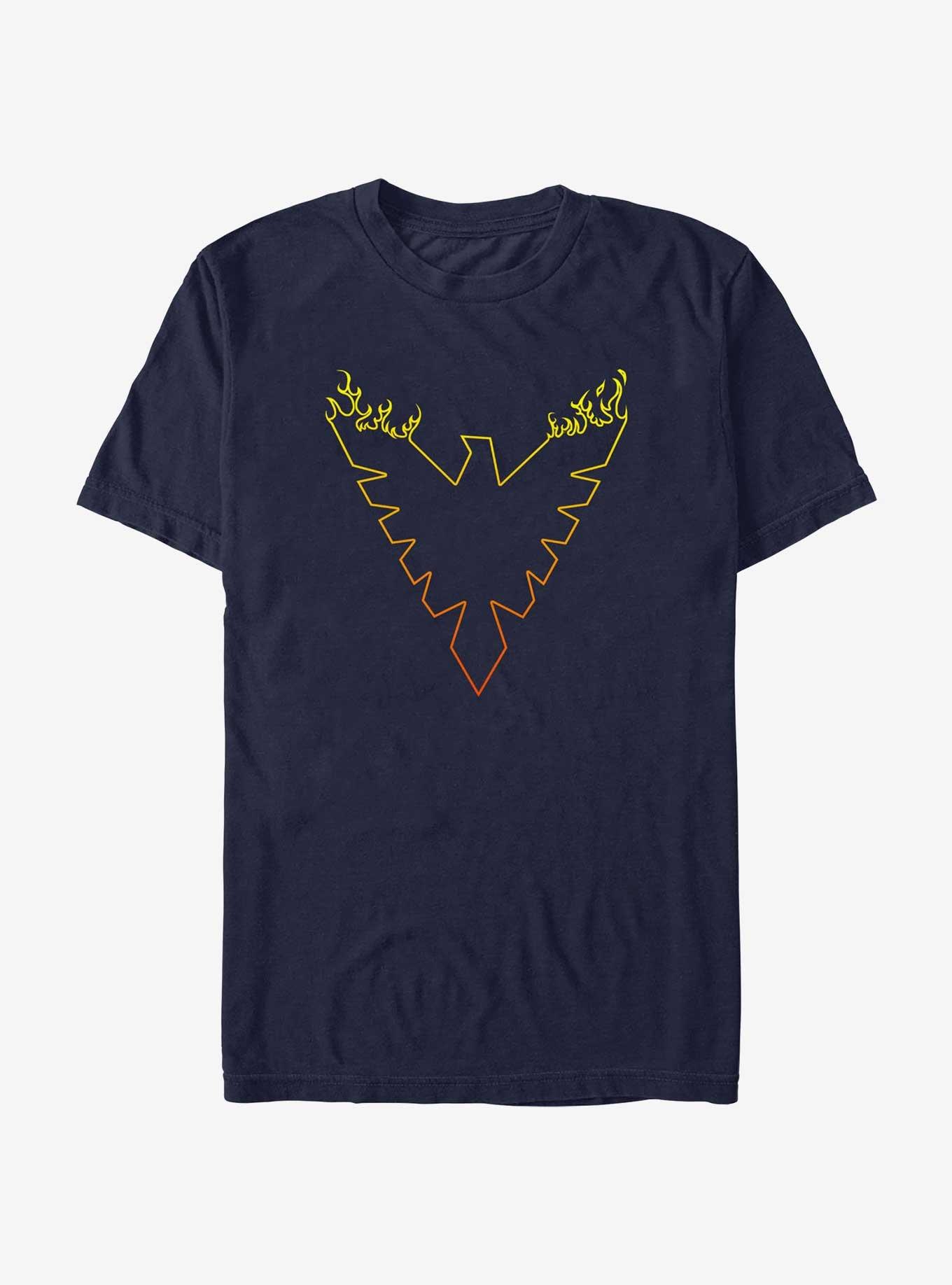 Marvel X-Men Dark Phoenix Flamed Logo T-Shirt, NAVY, hi-res