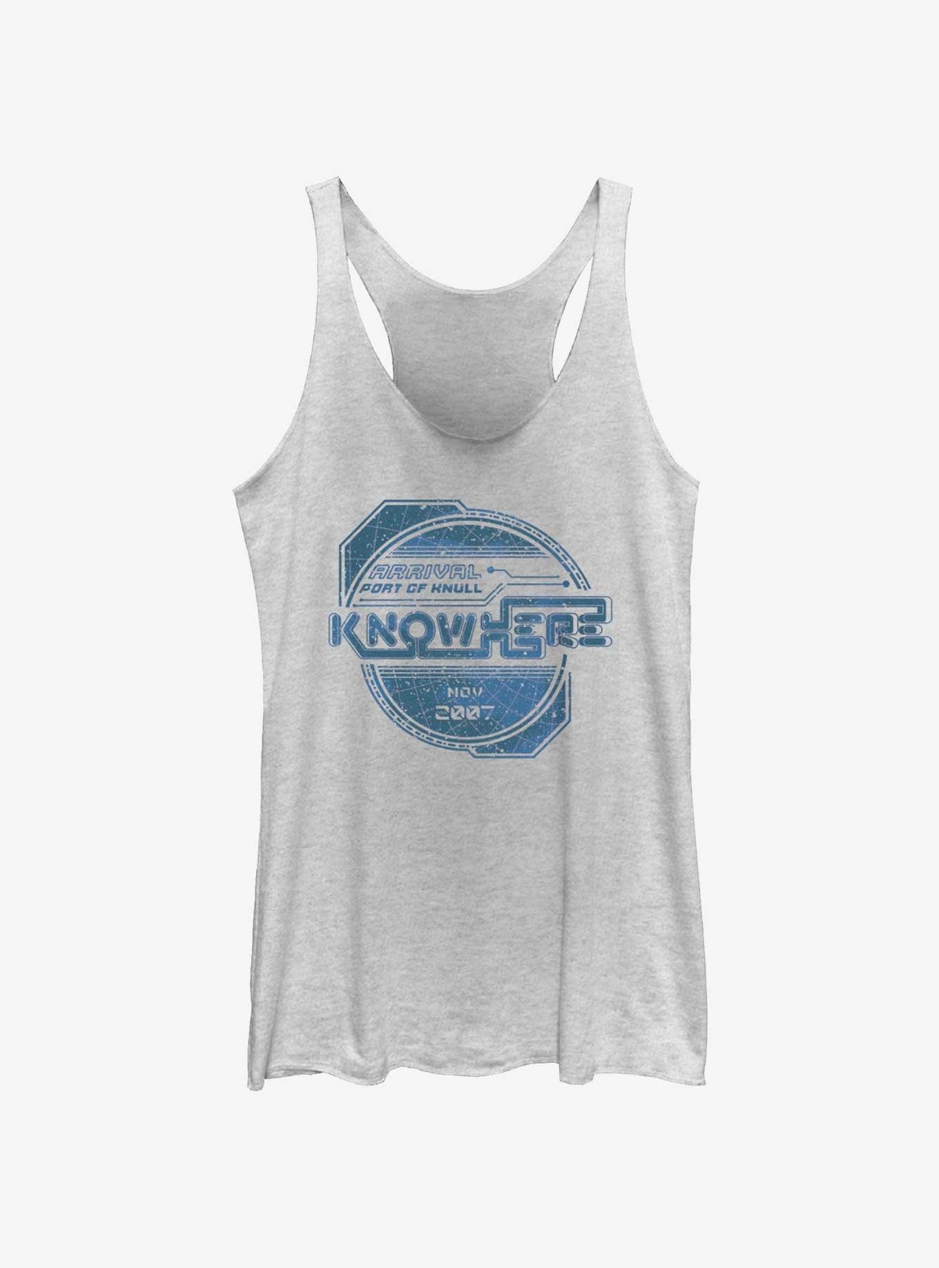 Marvel Avengers Knowhere Arrival Port Womens Tank Top, WHITE HTR, hi-res