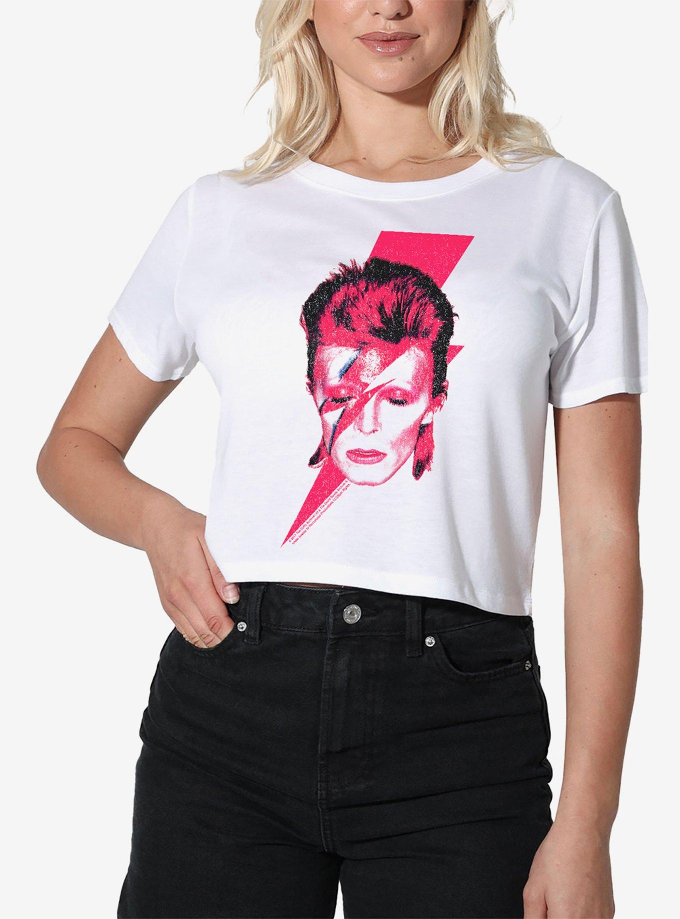 David Bowie Aladdin Sane Women's Crop Top T-Shirt, , hi-res