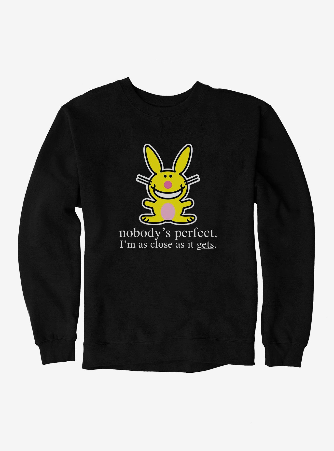It's Happy Bunny Nobody's Perfect Sweatshirt, , hi-res