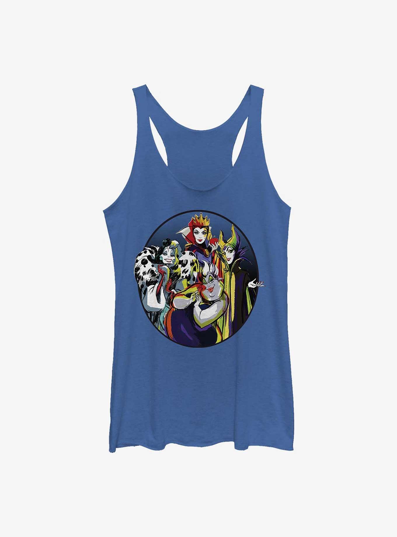 Disney Villains Character Colors Icon Womens Tank Top, ROY HTR, hi-res