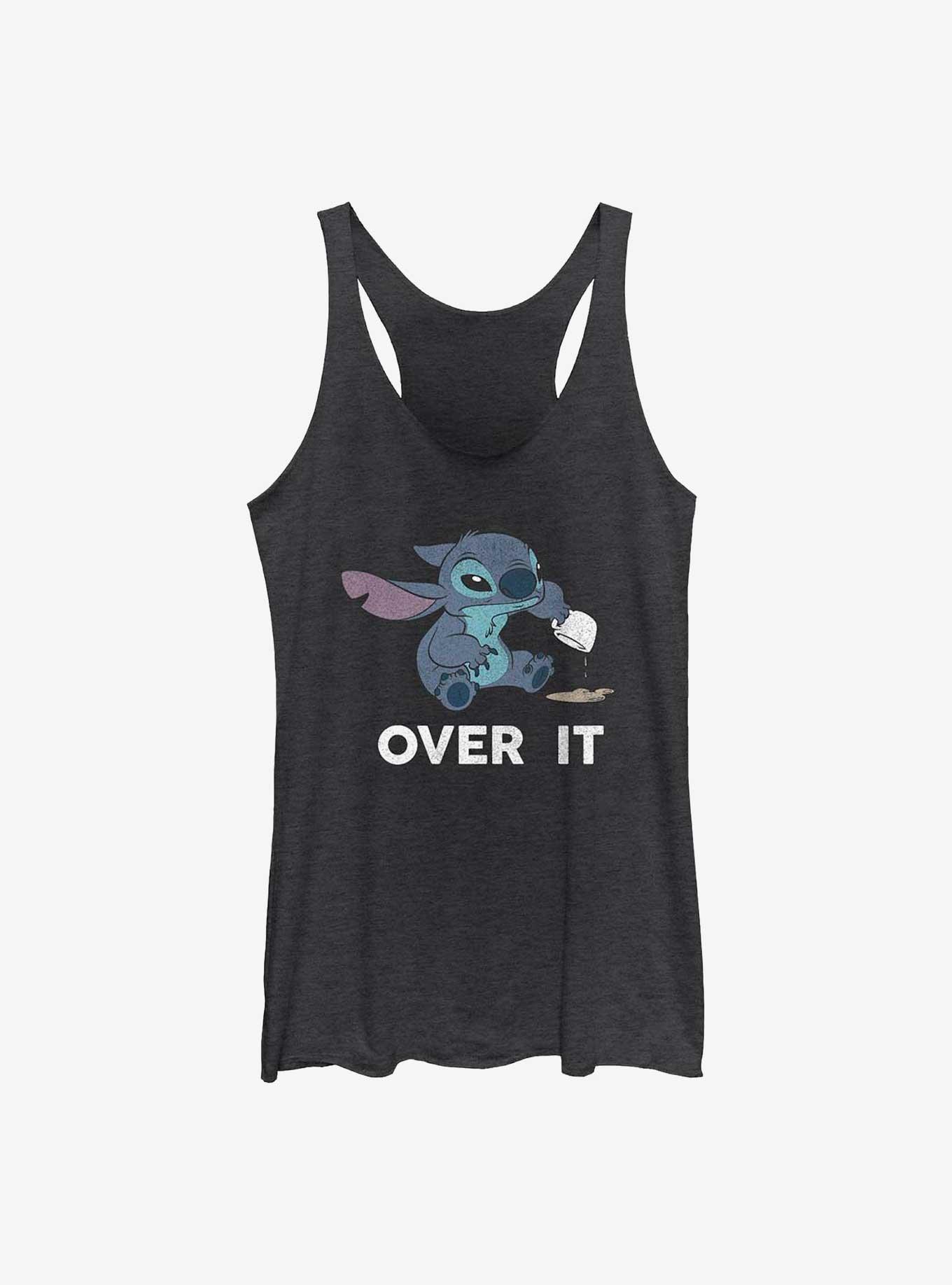 Disney Lilo & Stitch Over It Womens Tank Top, BLK HTR, hi-res