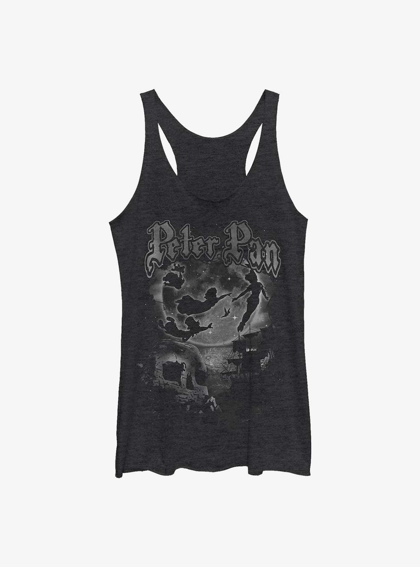 Disney Peter Pan Fly To Never Land Womens Tank Top, BLK HTR, hi-res