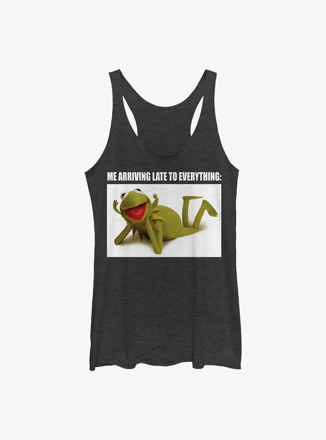 Disney Muppets Late Kermit Womens Tank Top, BLK HTR, hi-res