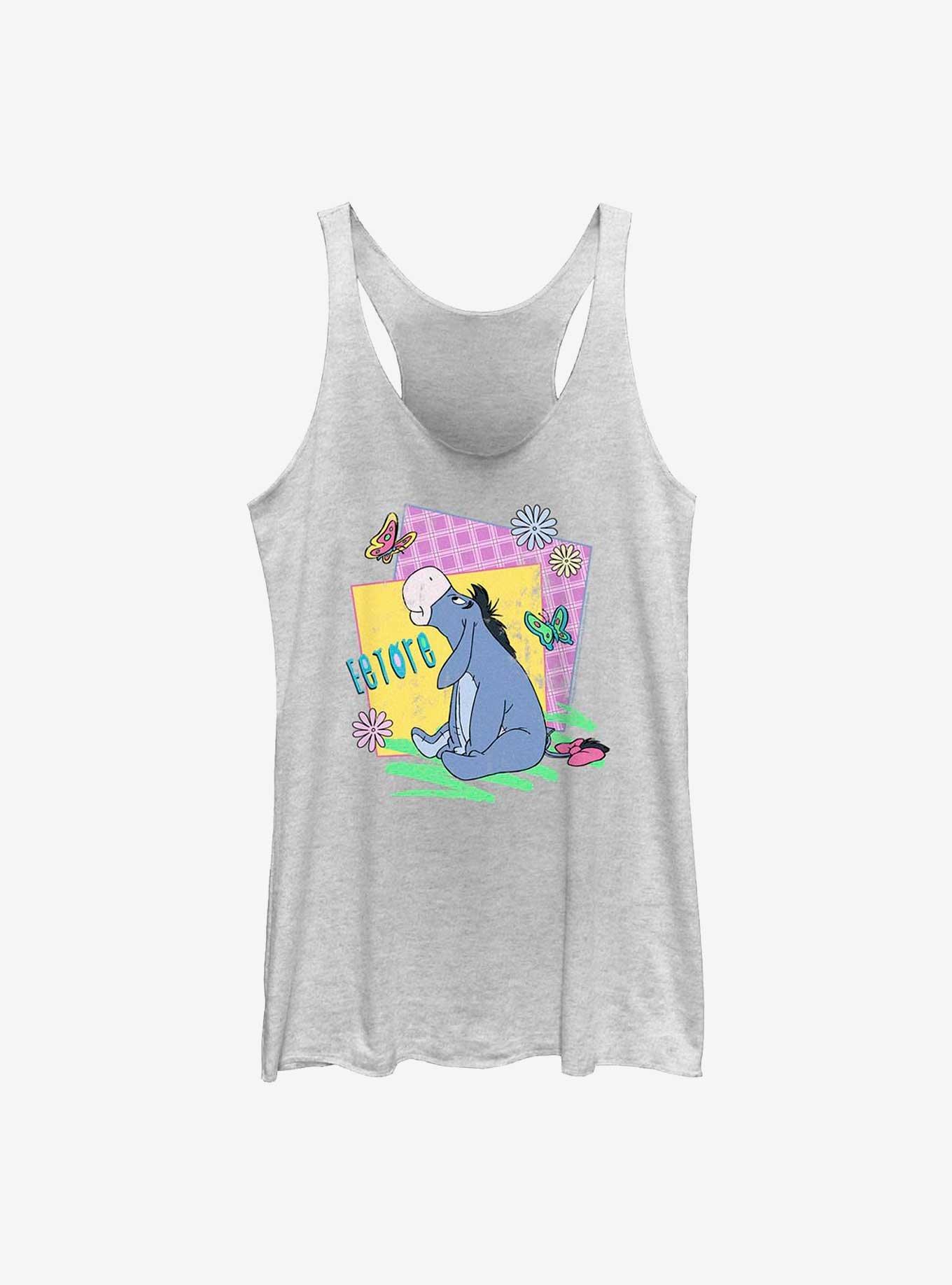 Disney Winnie The Pooh 90's Eeyore Womens Tank Top, WHITE HTR, hi-res