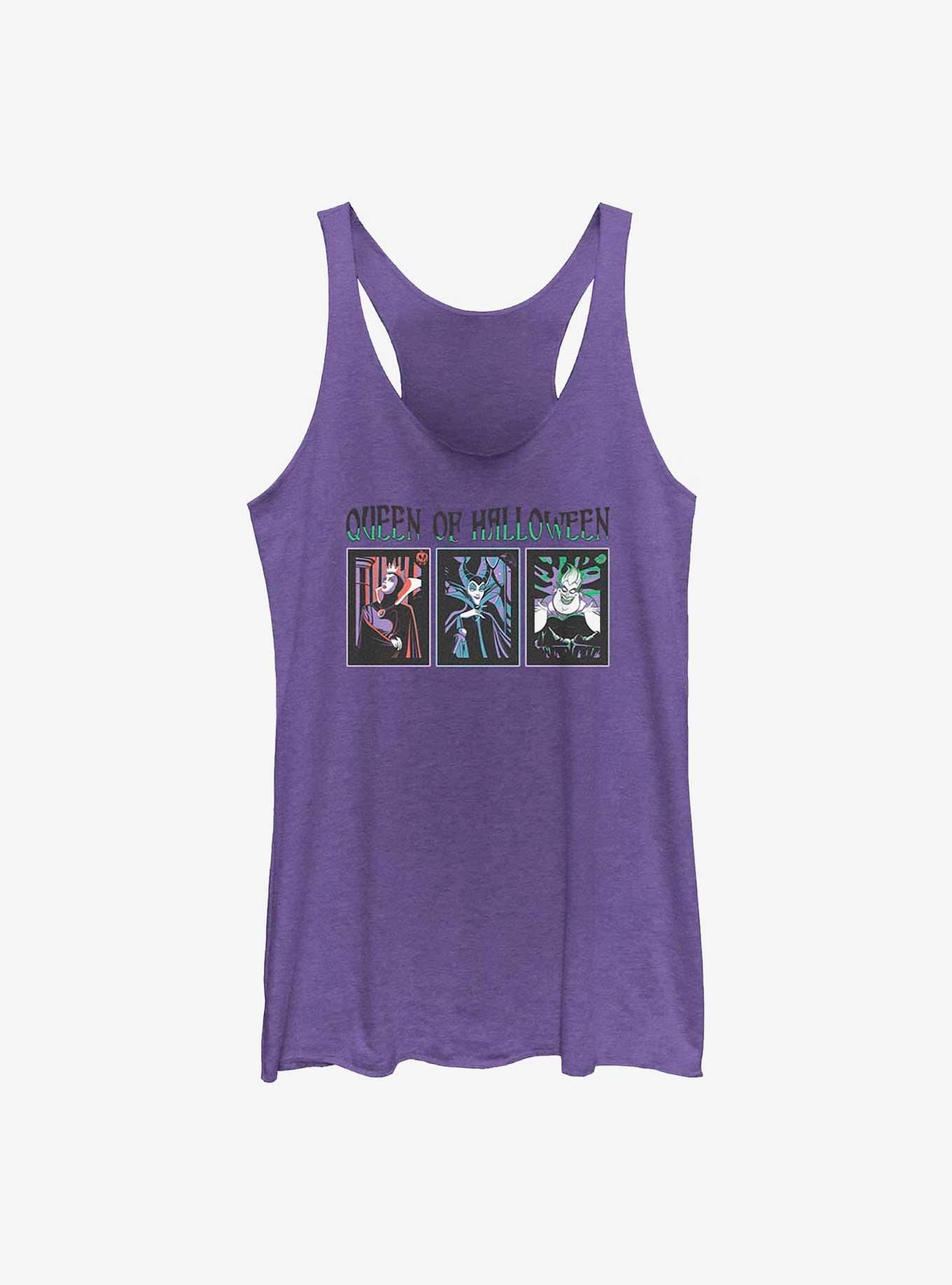 Disney Villains Queen of Halloween Womens Tank Top, PUR HTR, hi-res