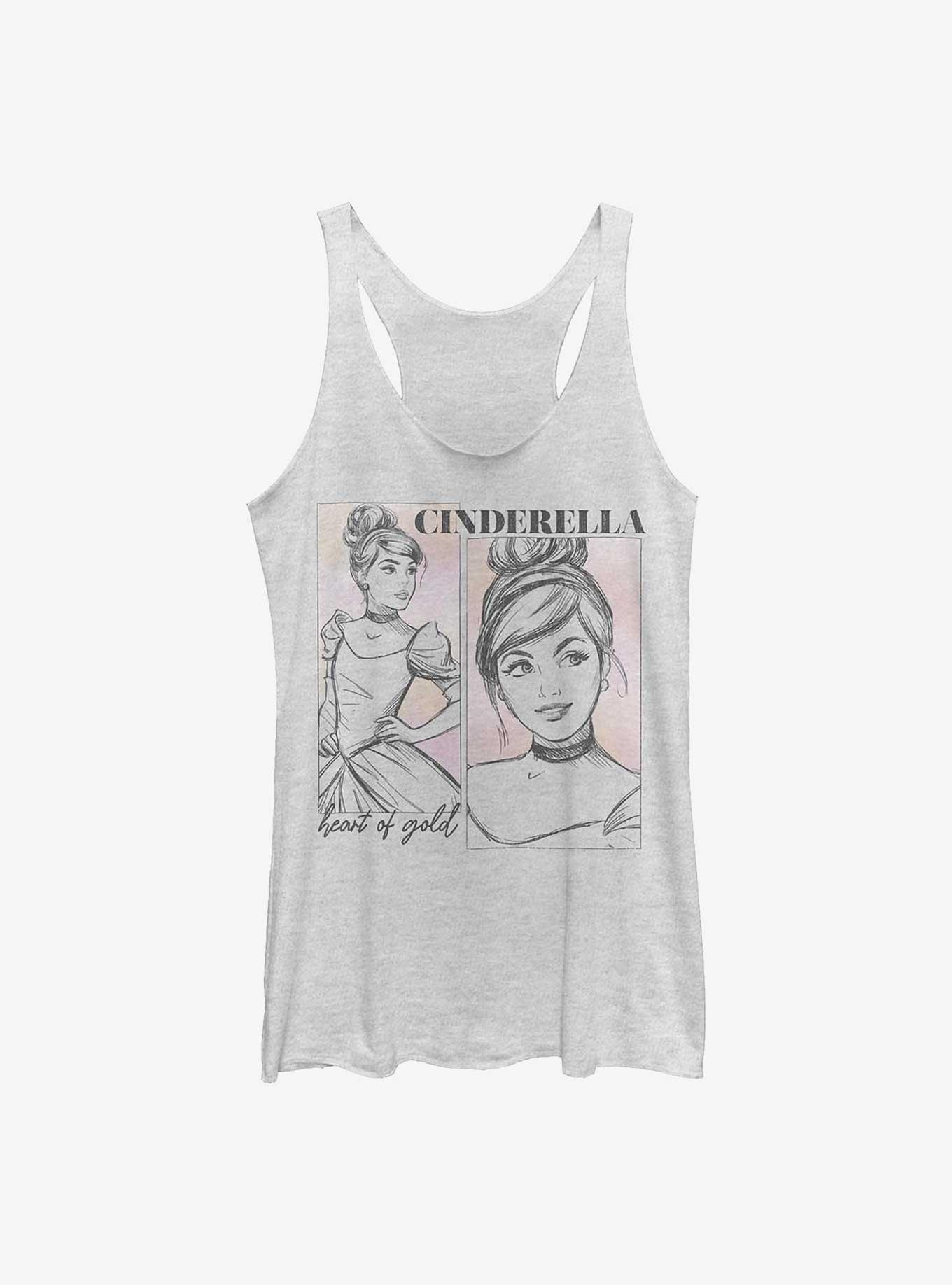 Disney Cinderella Belle Silhouette  Womens Tank Top, WHITE HTR, hi-res