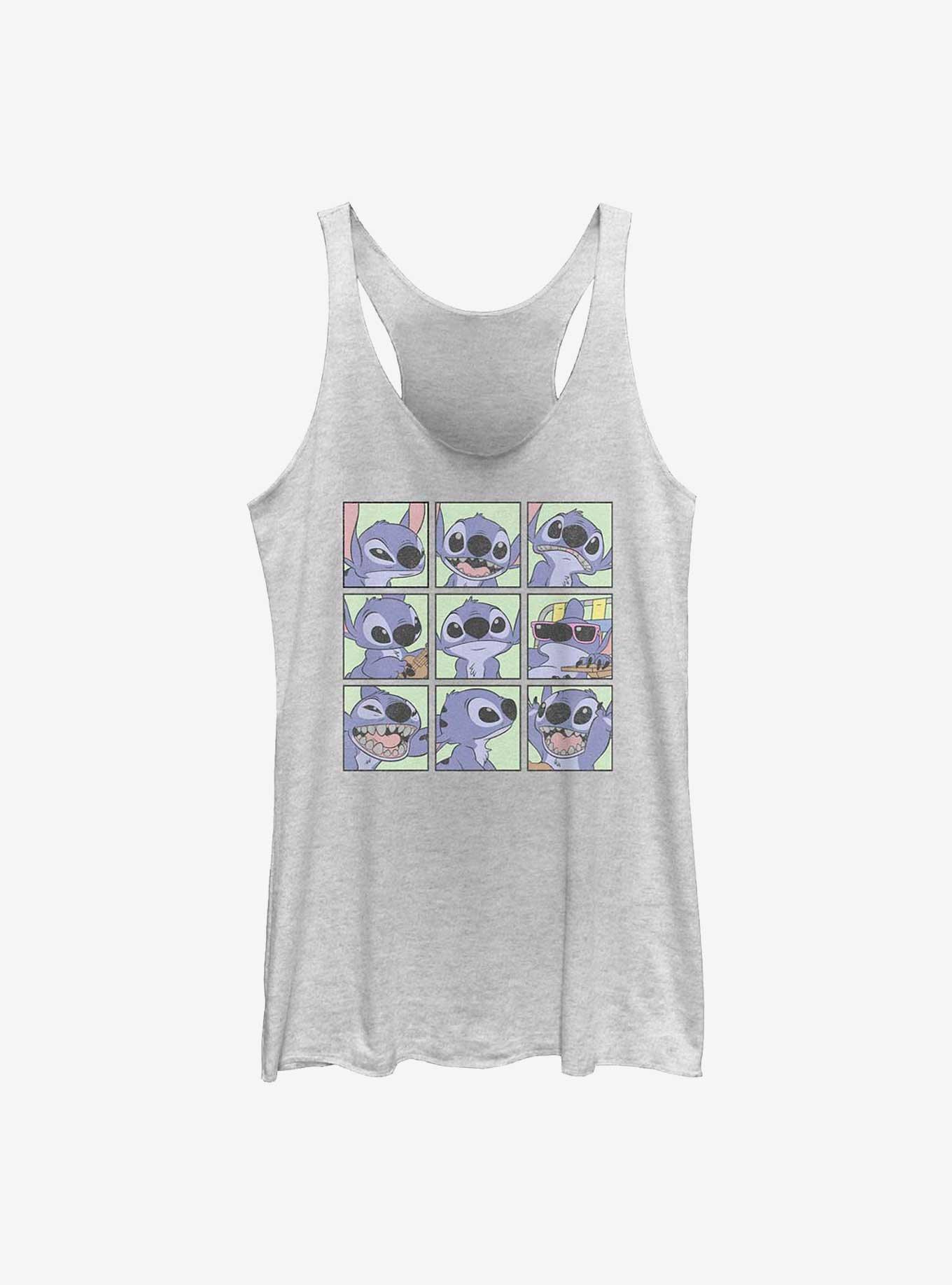 Disney Lilo & Stitch Expression Grid Womens Tank Top, WHITE HTR, hi-res