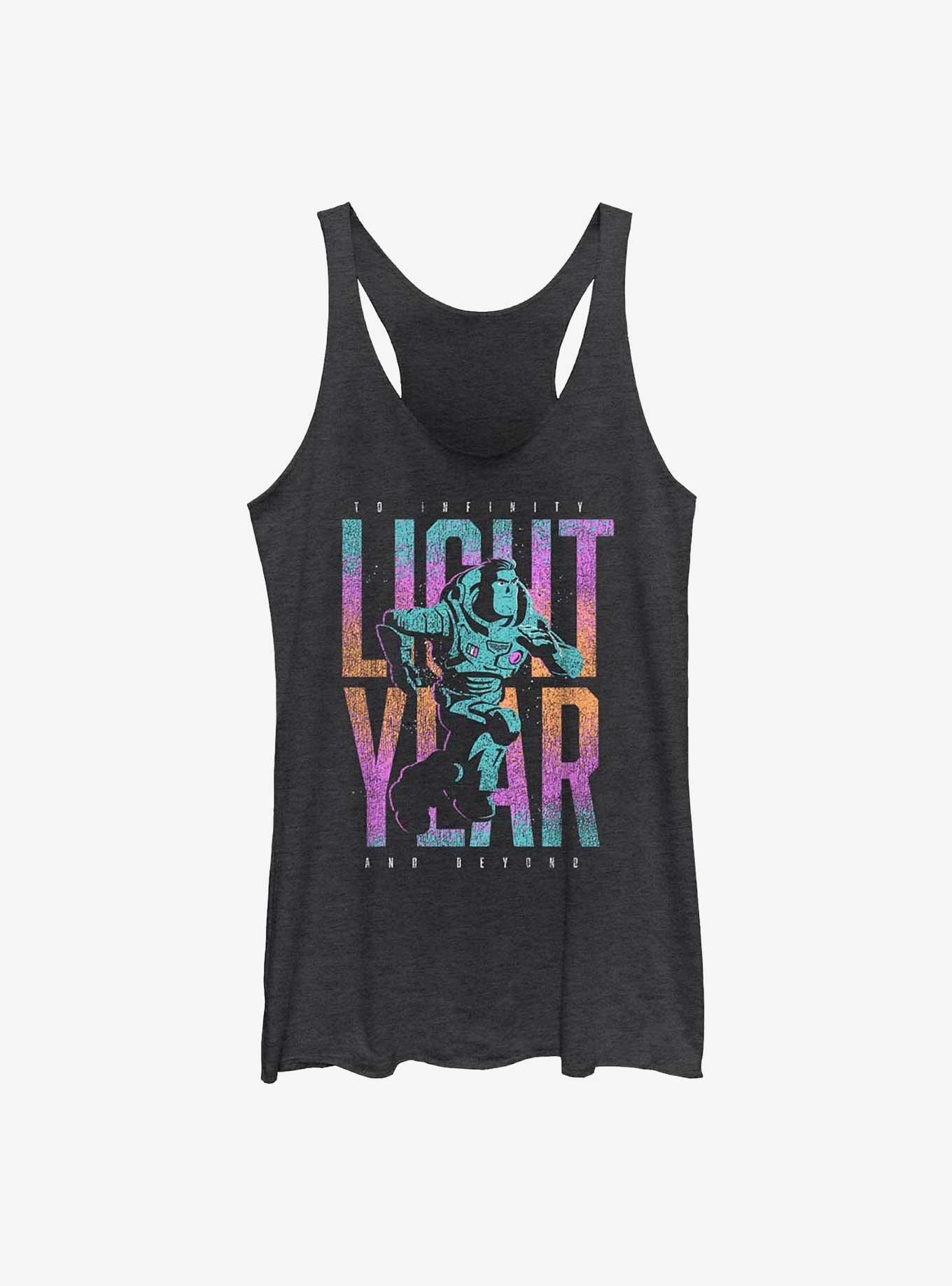 Disney Pixar Lightyear Buzz Words Womens Tank Top, BLK HTR, hi-res