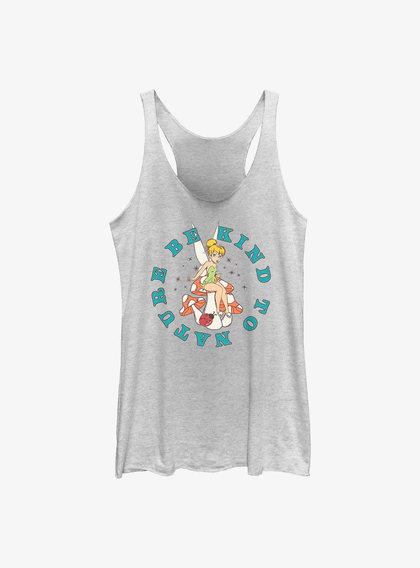 Disney Tinker Bell Be Kind To Nature Womens Tank Top, WHITE HTR, hi-res