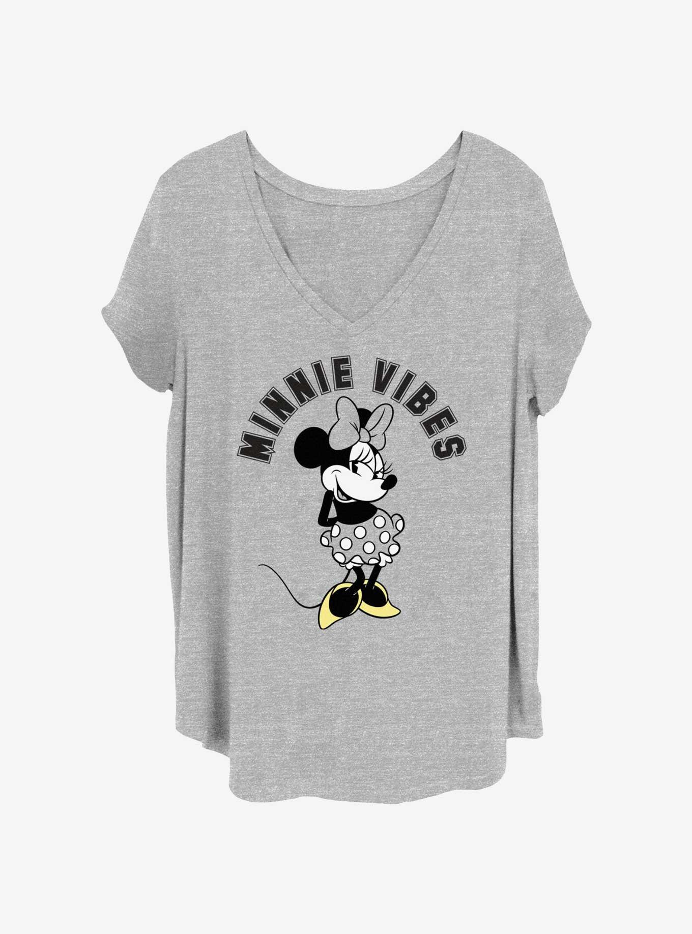 Disney Minnie Mouse Vibes Womens T-Shirt Plus Size, HEATHER GR, hi-res