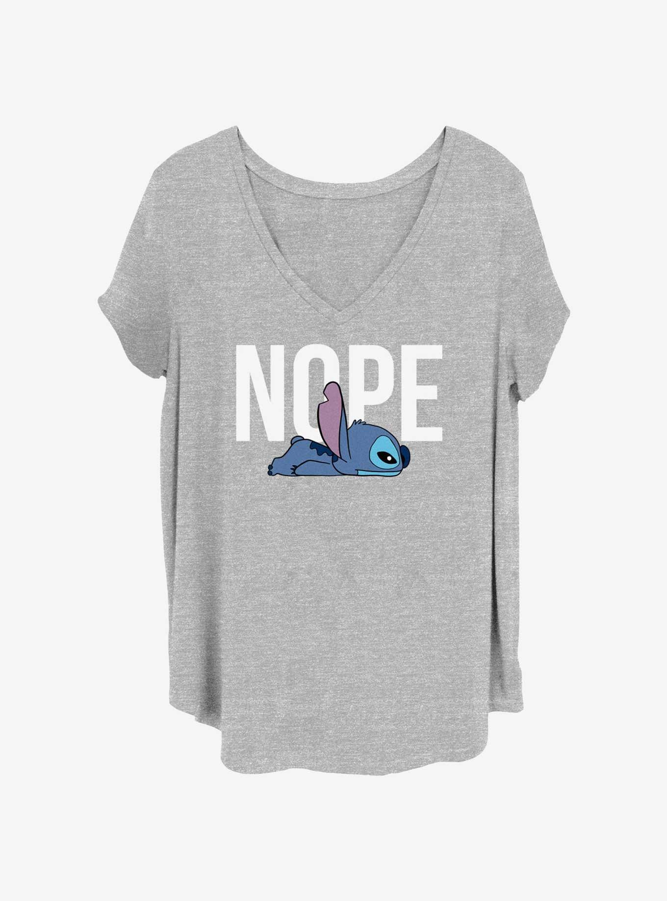 Disney Lilo & Stitch Nope Stitch Womens T-Shirt Plus Size, , hi-res