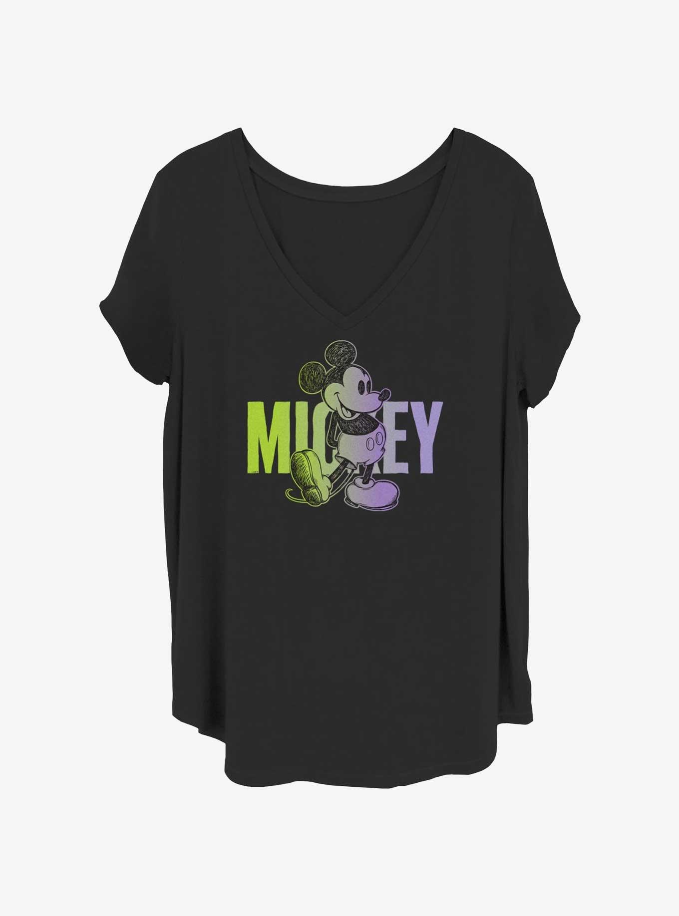 Disney Mickey Mouse Mickey Sketch Womens T-Shirt Plus Size, BLACK, hi-res view 1