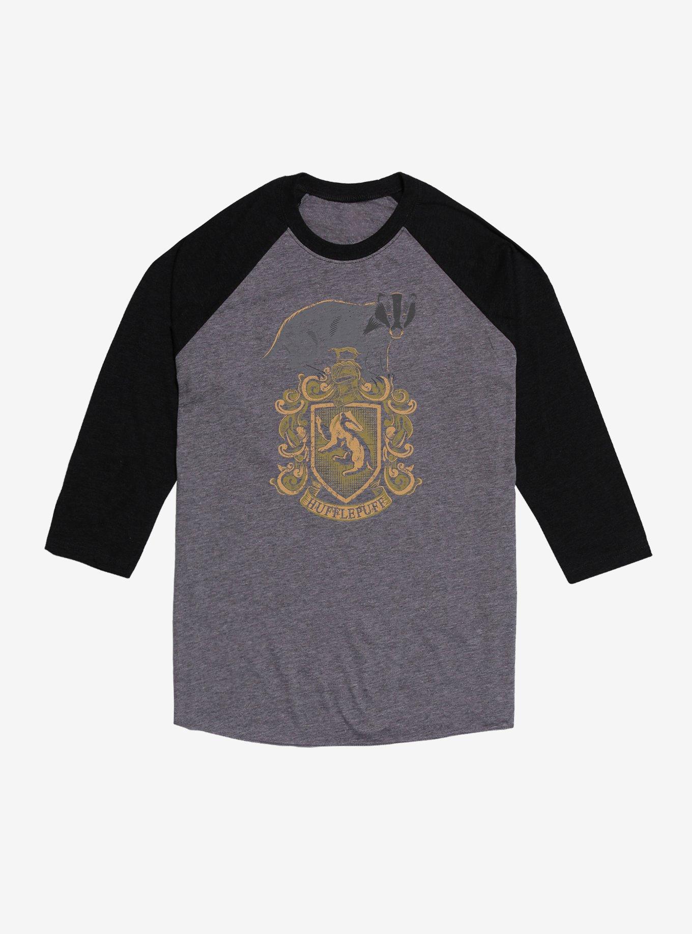 Harry Potter Hufflepuff Emblem Raglan T-Shirt