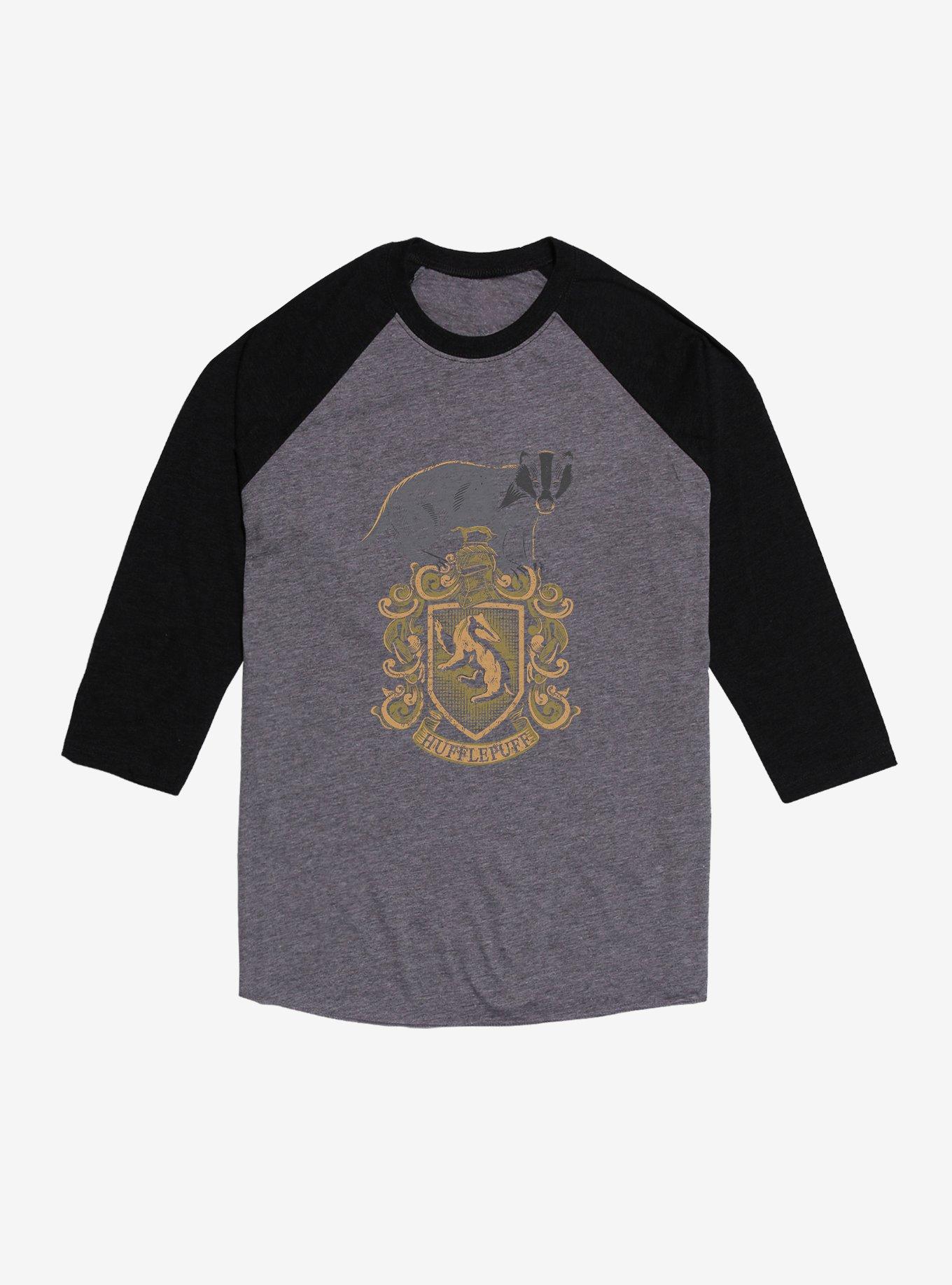 Harry Potter Hufflepuff Emblem Raglan T-Shirt, , hi-res