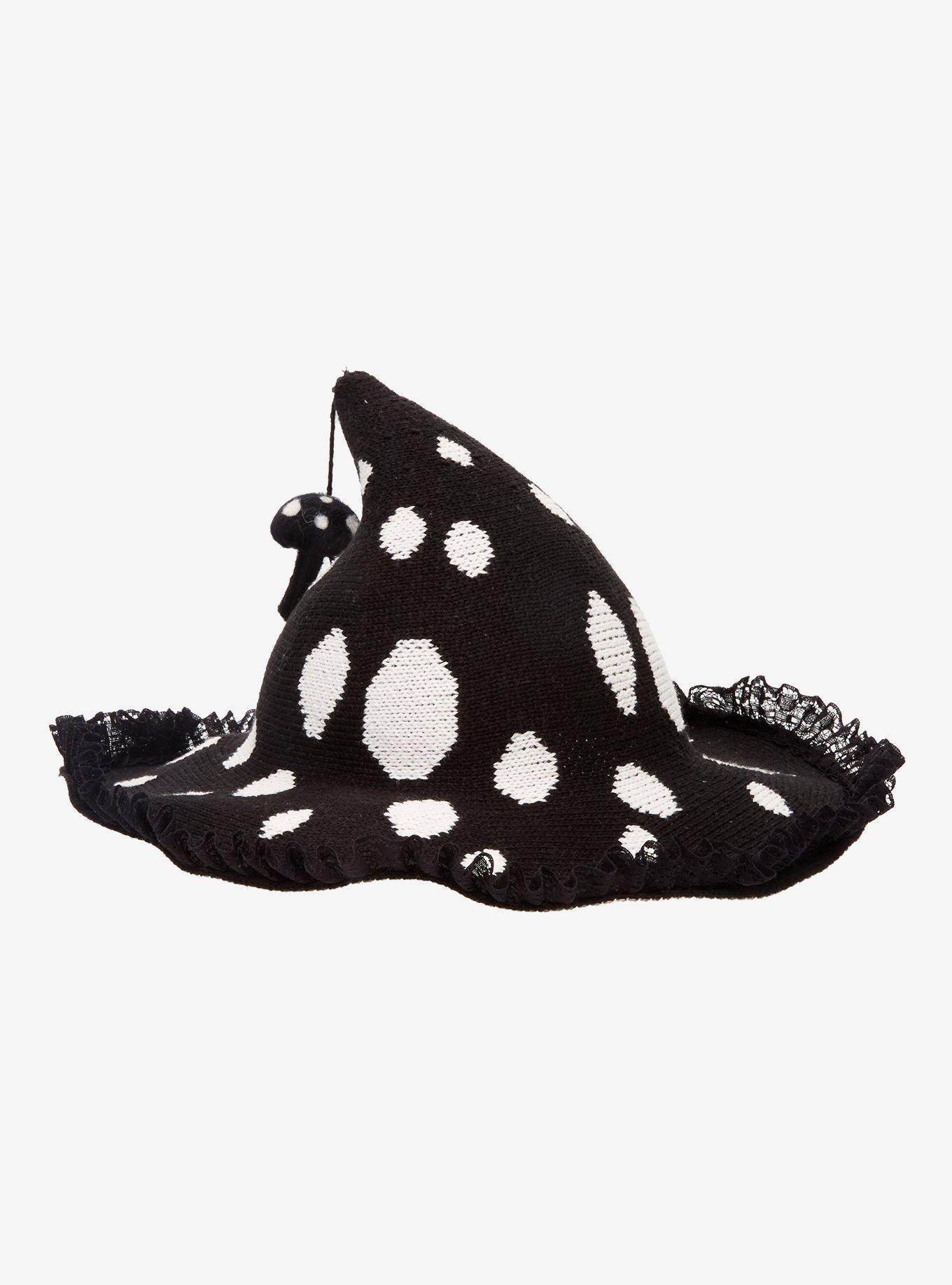 Black Mushroom Witch Hat, , hi-res