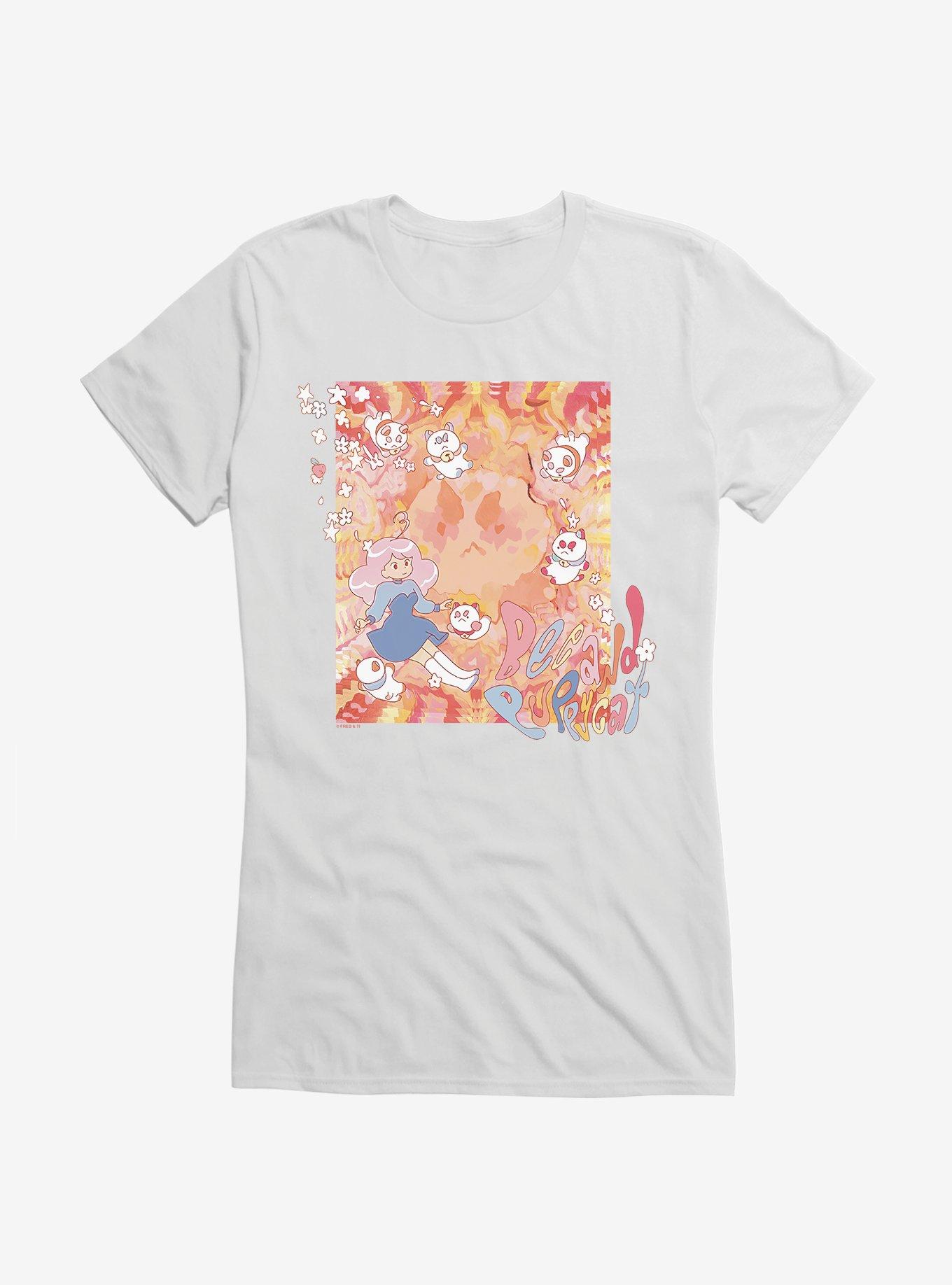 Bee And PuppyCat Watercolor Art Flowers Girls T-Shirt, , hi-res