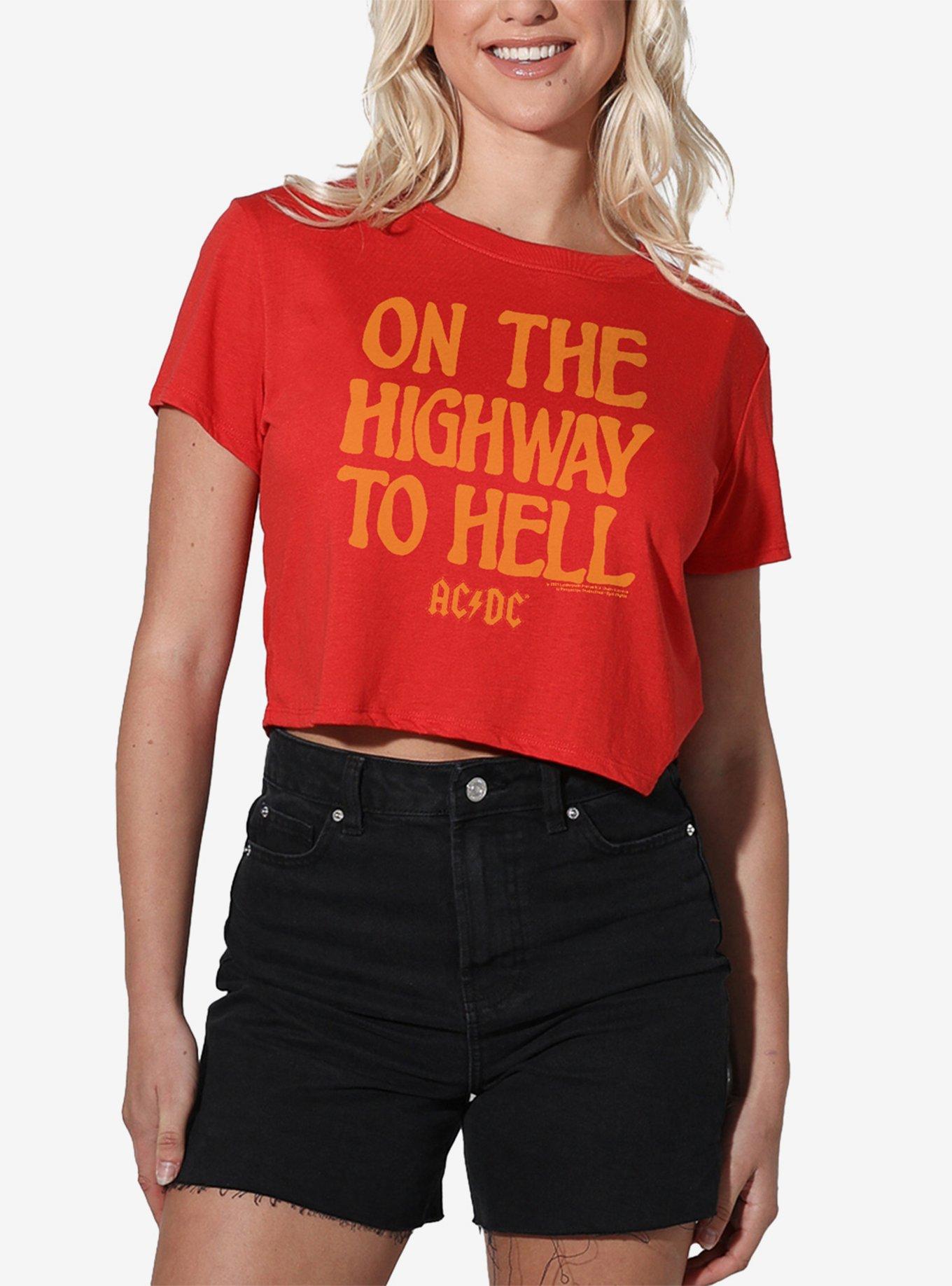 AC/DC The We Salute You Girls Crop Top T-Shirt, , hi-res