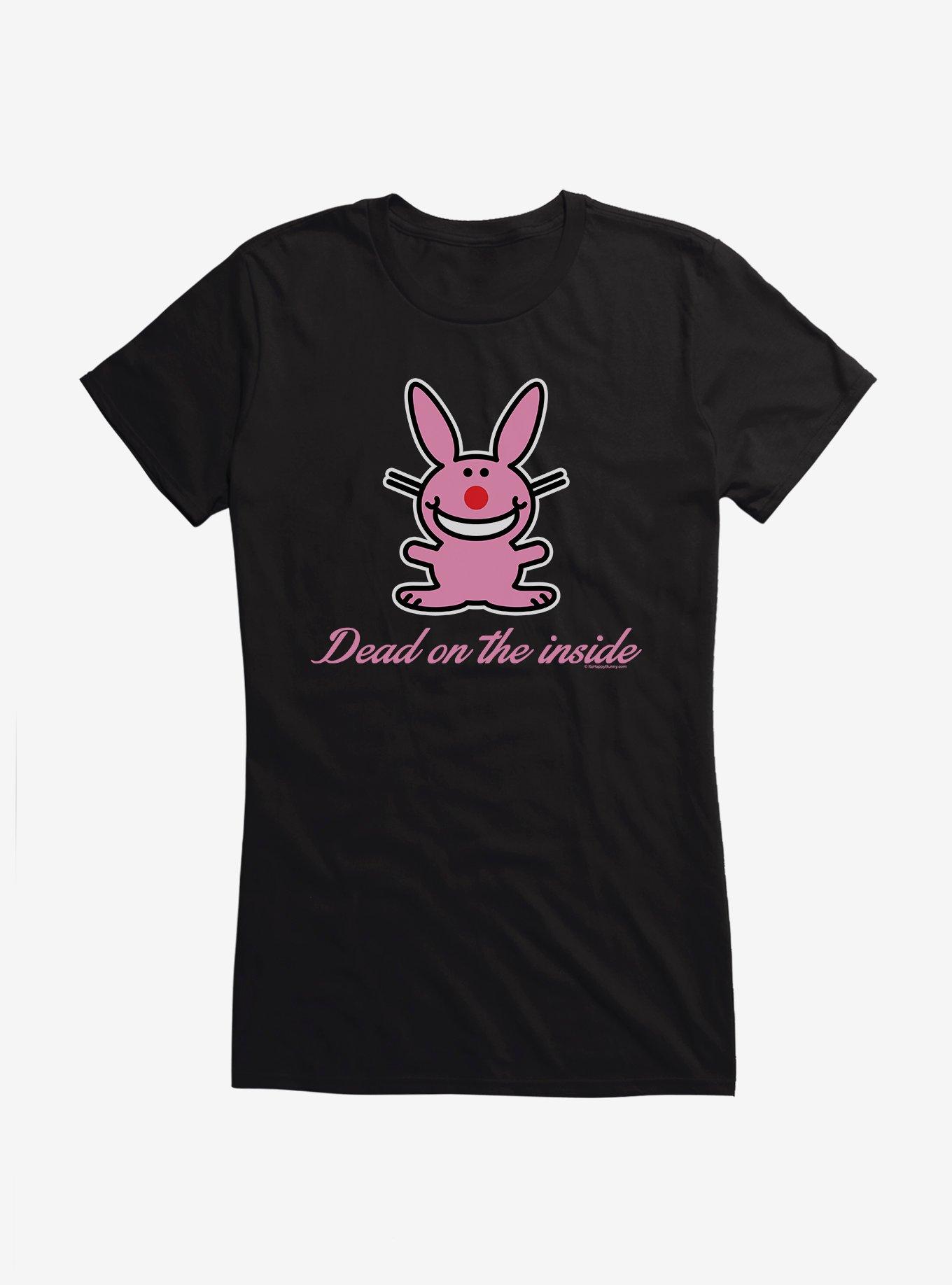 It's Happy Bunny Dead Inside Girls T-Shirt, , hi-res