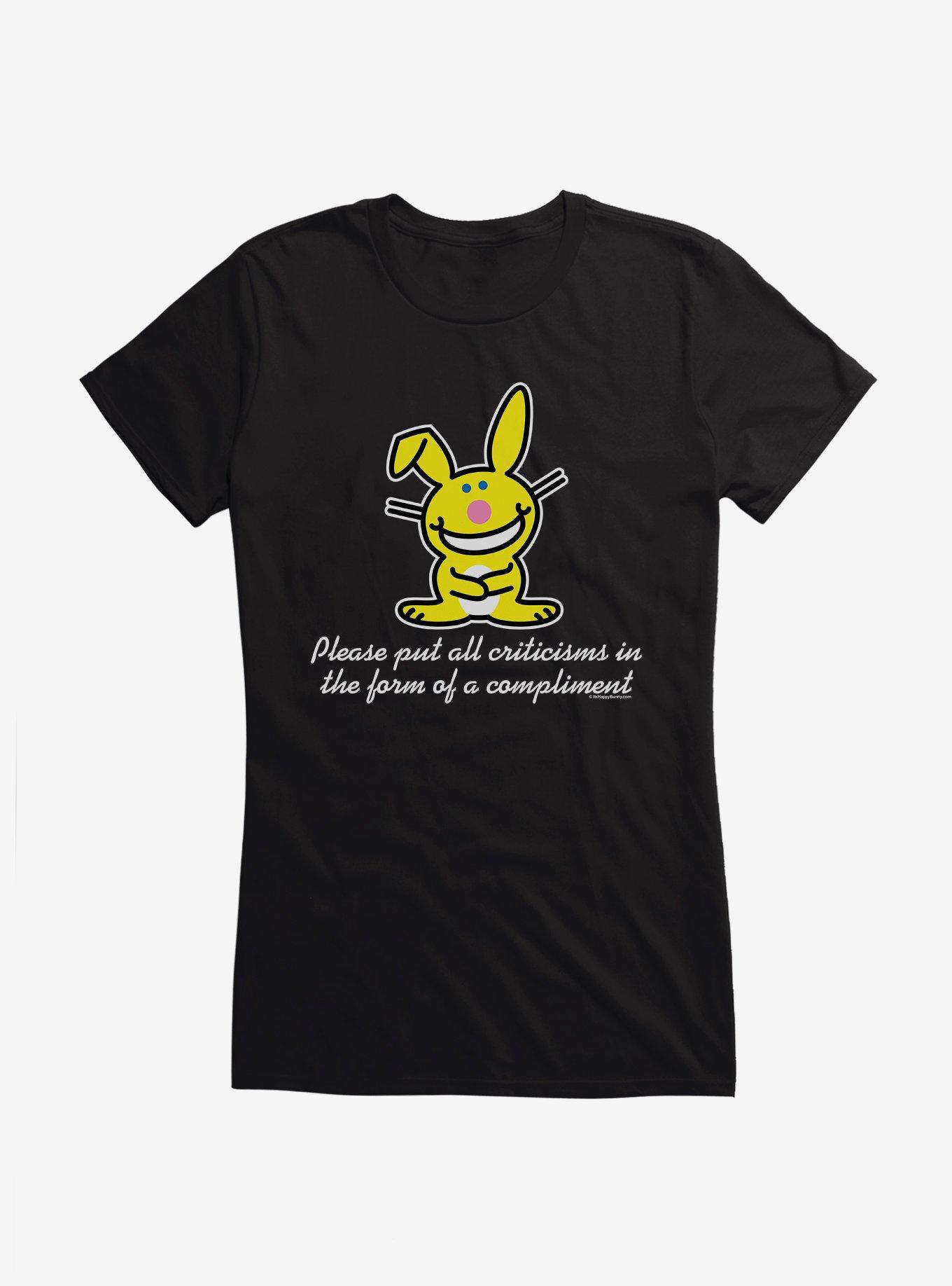 It's Happy Bunny Compliments Only Girls T-Shirt, , hi-res