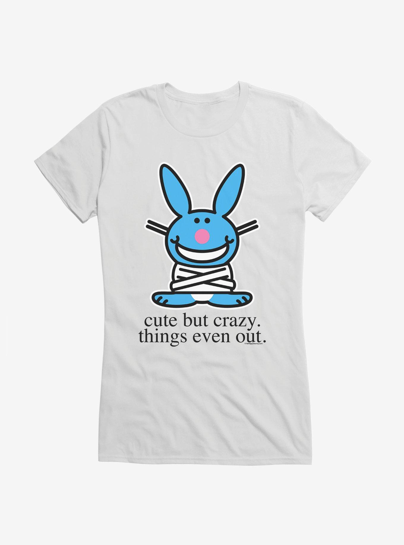 It's Happy Bunny Cute But Crazy Girls T-Shirt, , hi-res