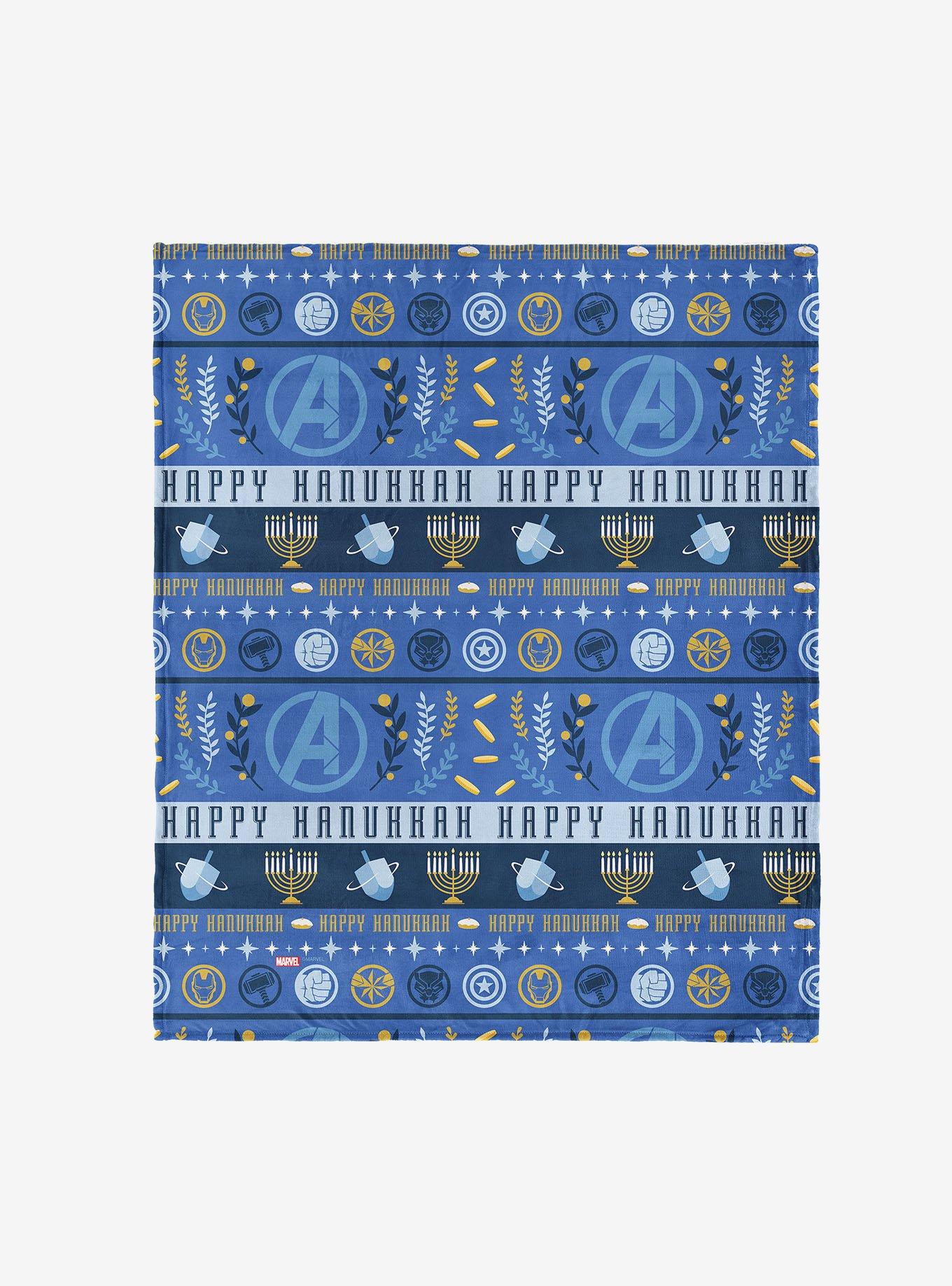 Marvel Avengers Hanukkah 50x60" Silk Touch Throw Blanket, , hi-res