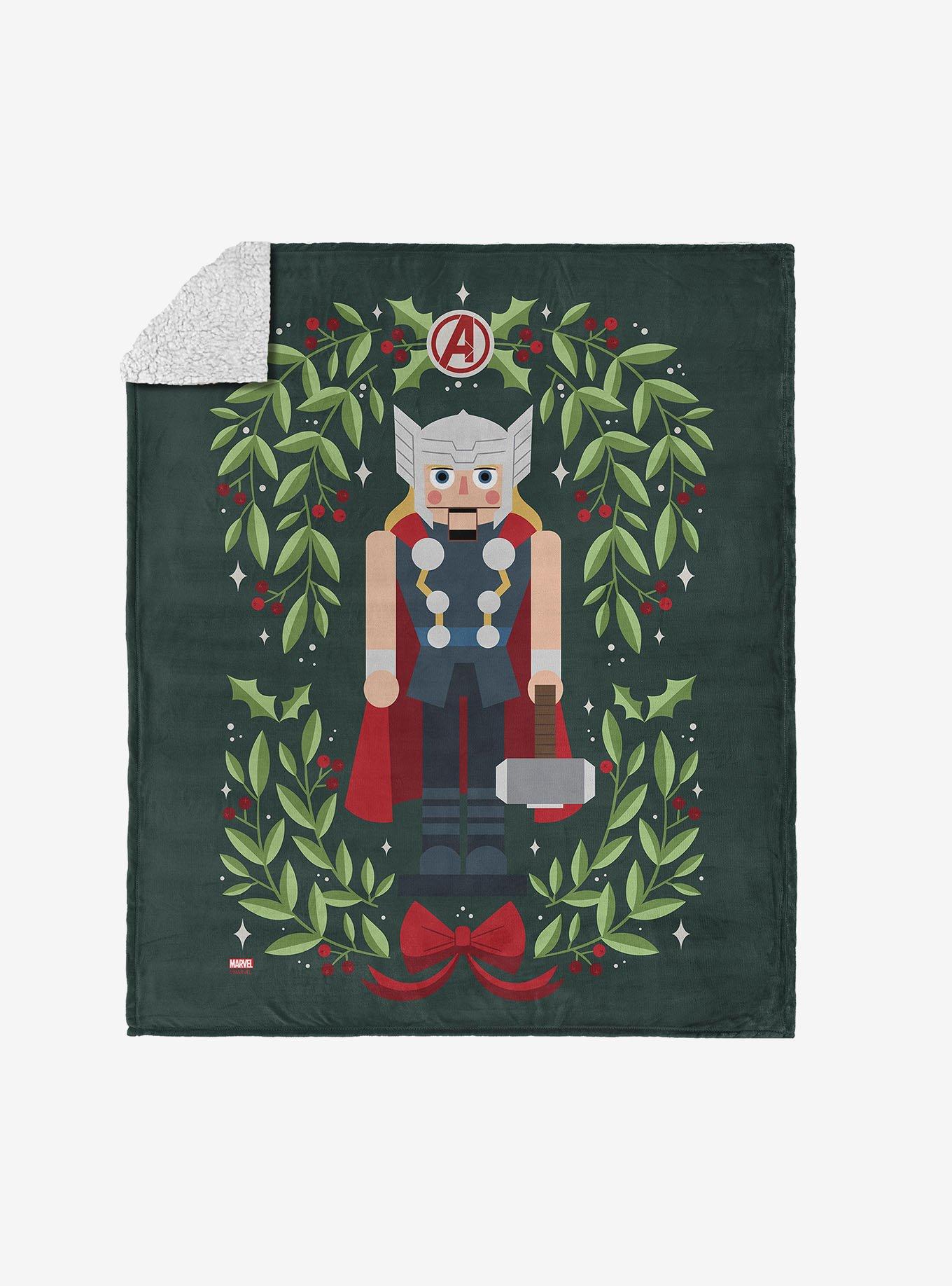 Marvel Thor Nutcracker Silk Touch Sherpa Throw Blanket, , hi-res